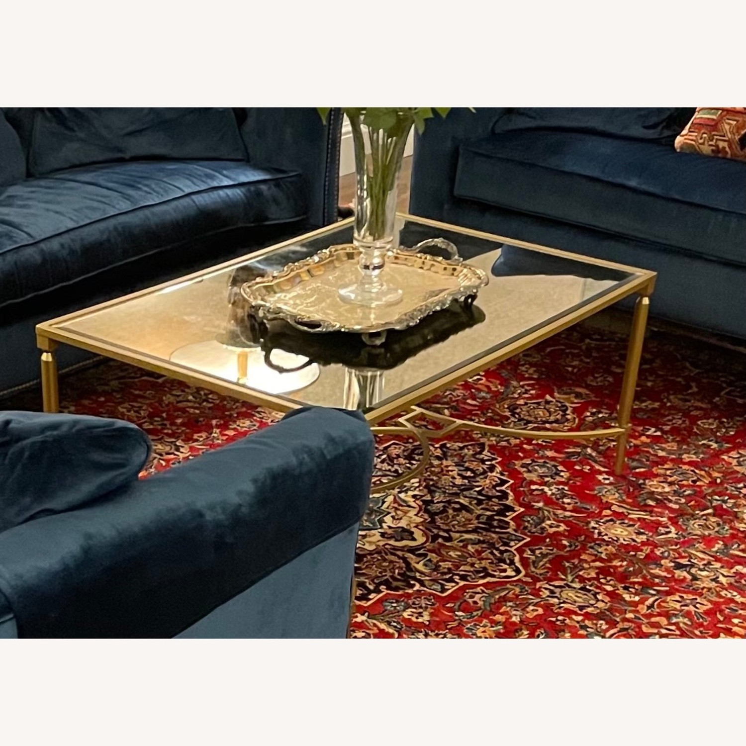 Rooms To Go Glass and Gold Coffee Table - image-2