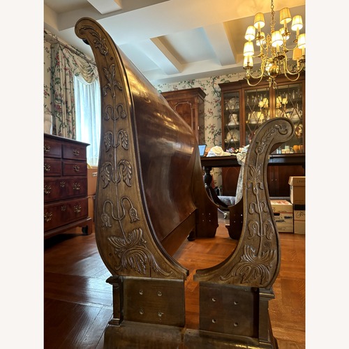 Used Henredon Queen Size Charles X Sleigh Bed for sale on AptDeco