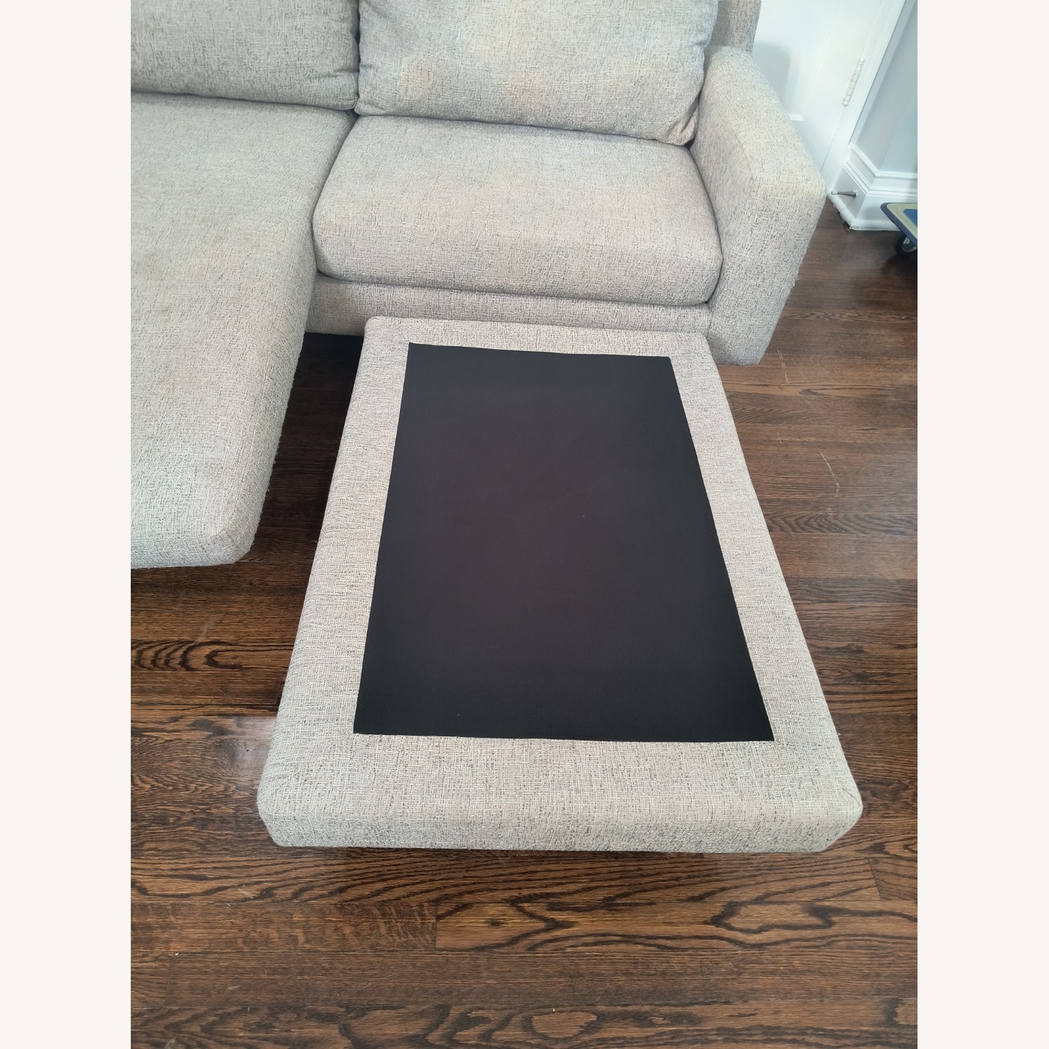 West Elm Gray 2 Seater Chaise Sectional - image-8