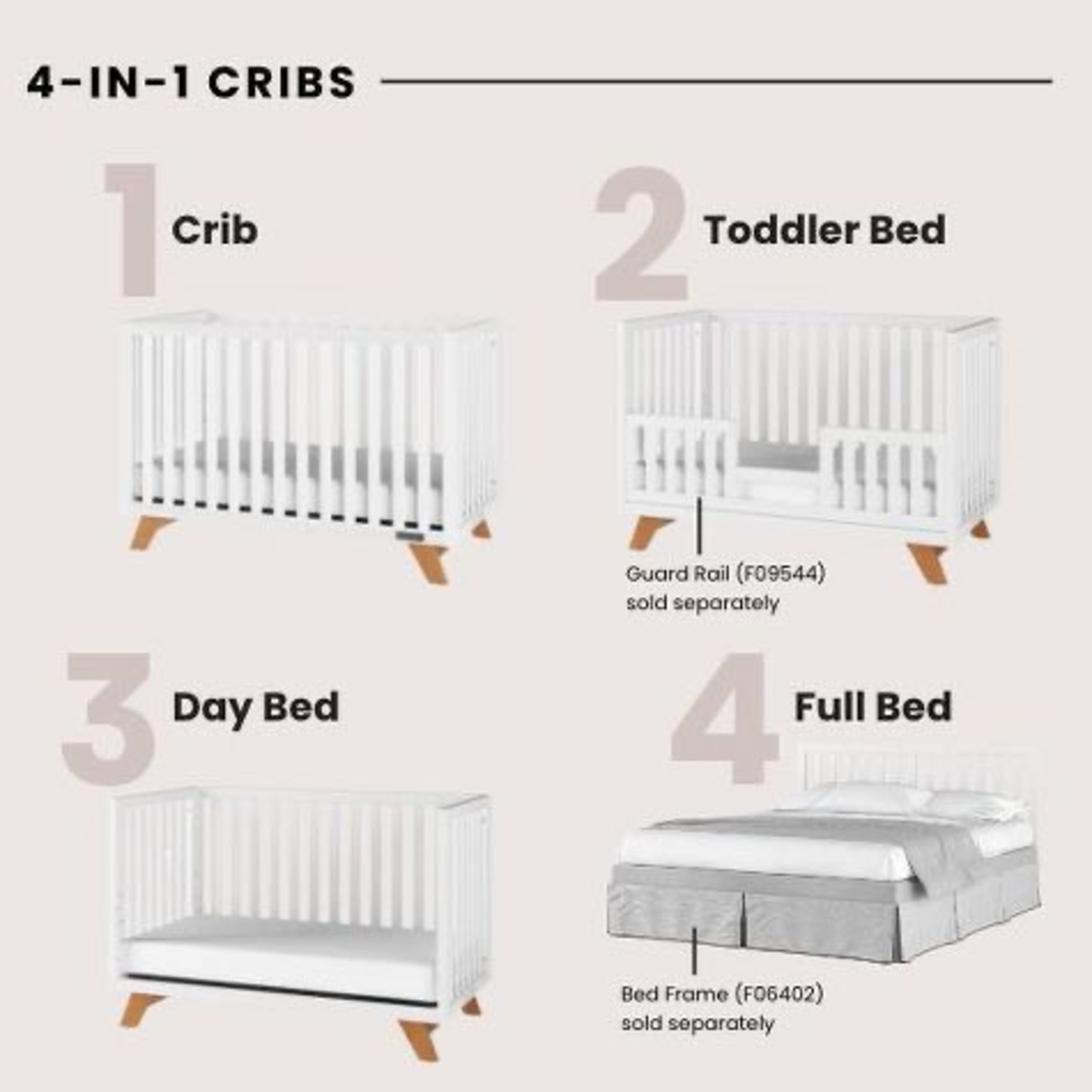 Modern Scandinavian Crib - image-7