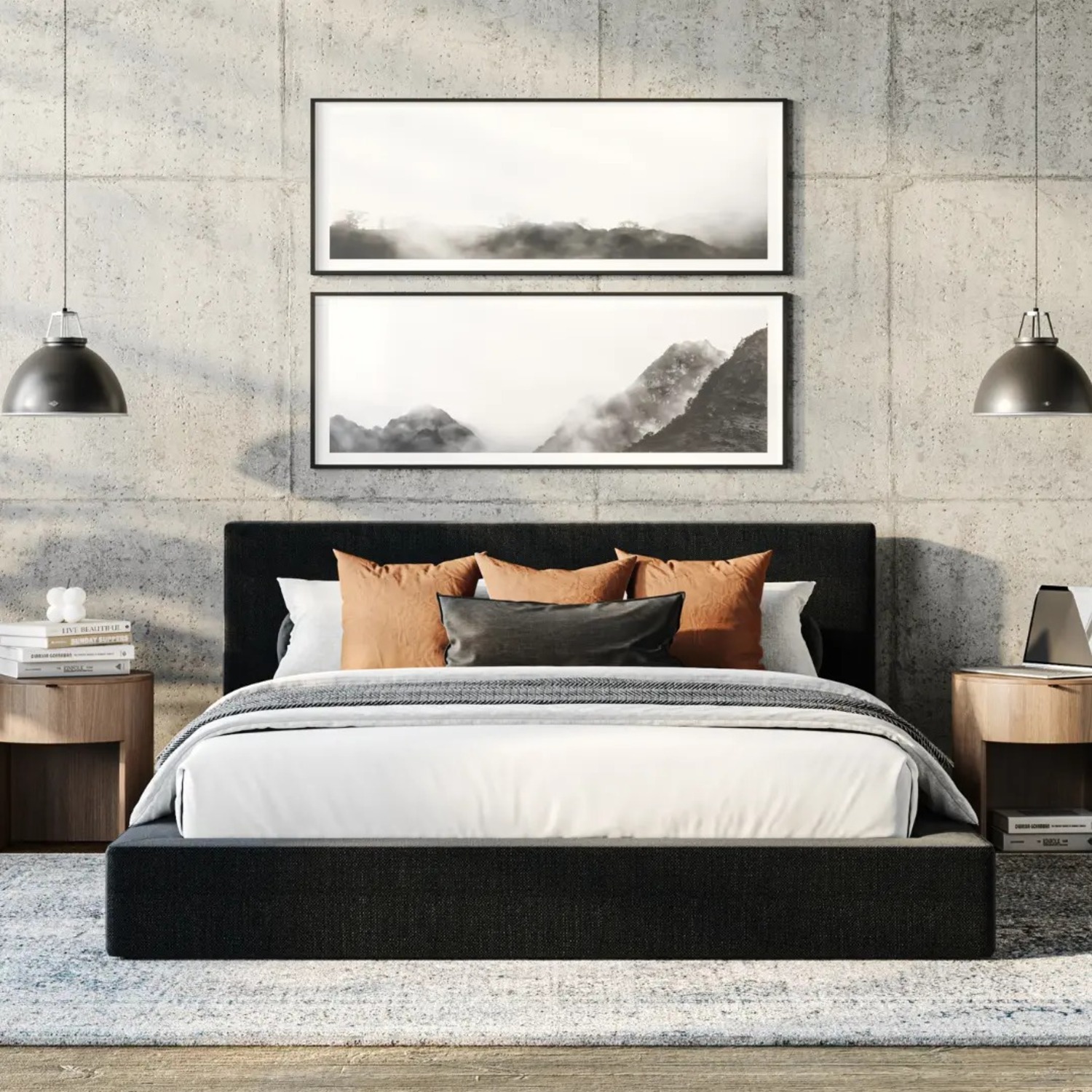 Soft Frame Ultra Bed Frame + Headboard in Onyx - image-4