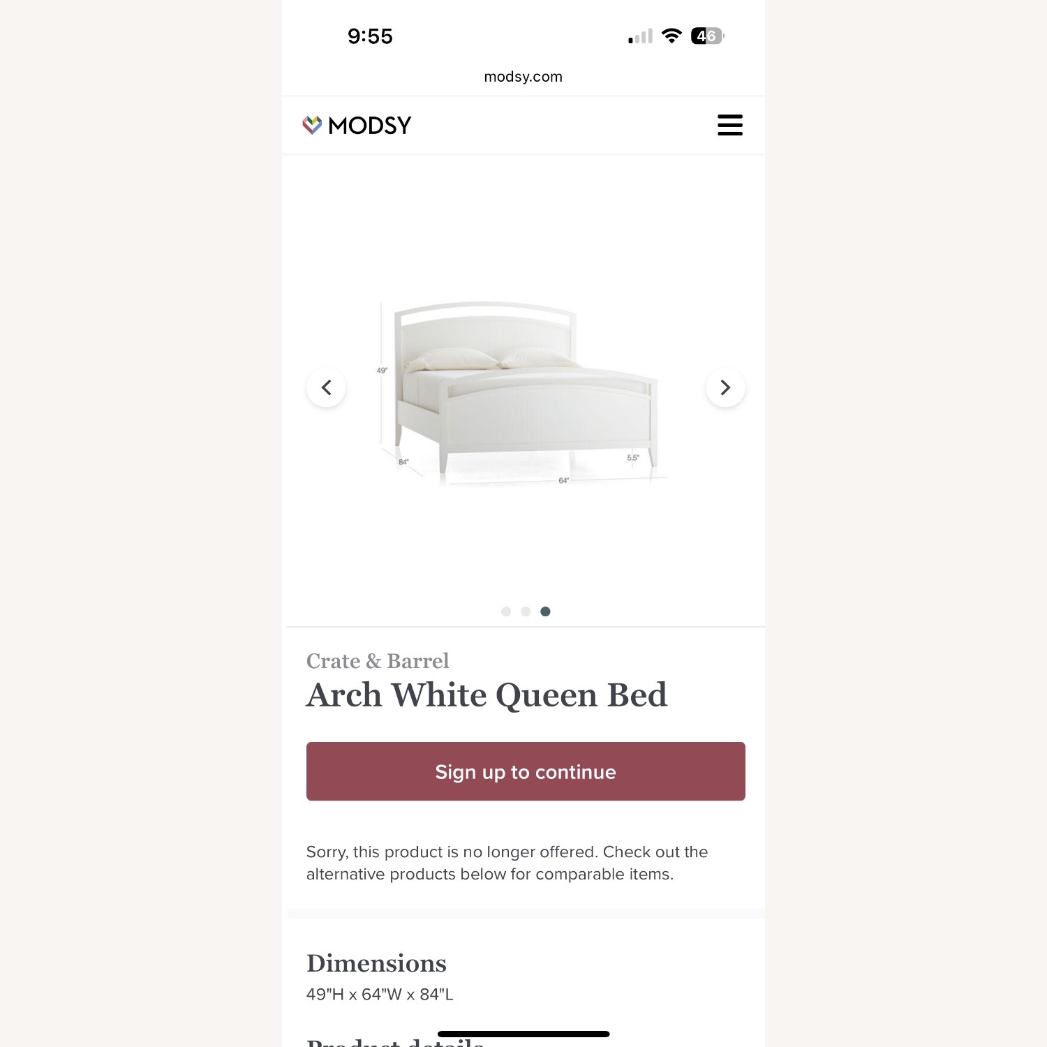 Crate & Barrel Queen Bed Frame - image-3