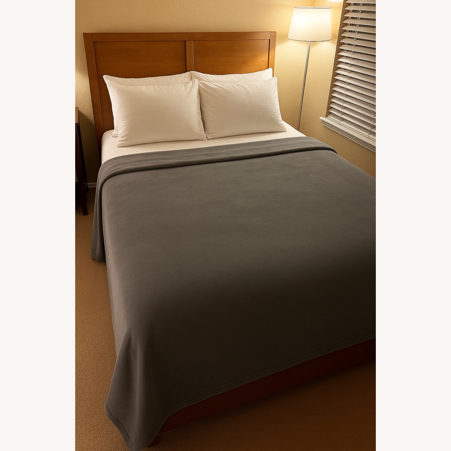 Crate & Barrel Dawson Grey Wash Sleigh Bed - image-1