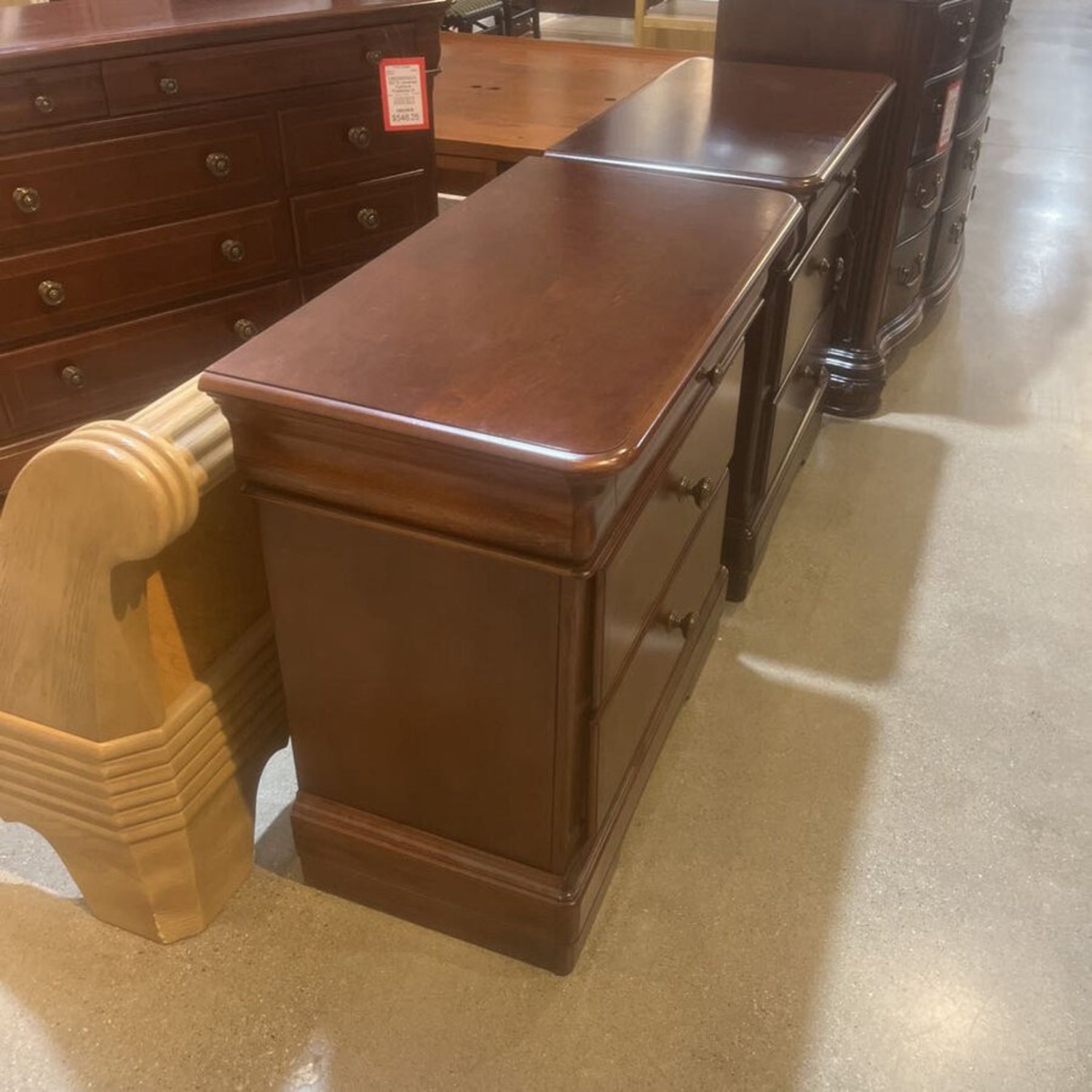 Traditional Wood 3-Drawer Nightstand - image-2