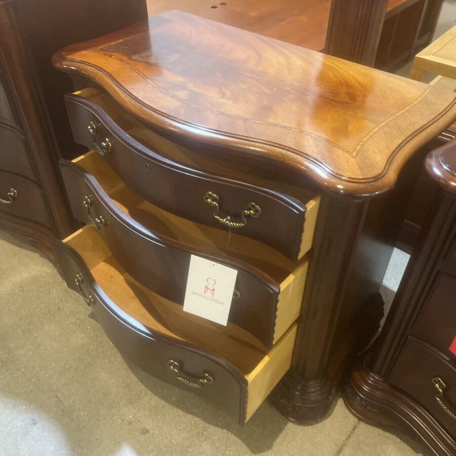 Thomasville Traditional Wood 3-Drawer Nightstand - image-2