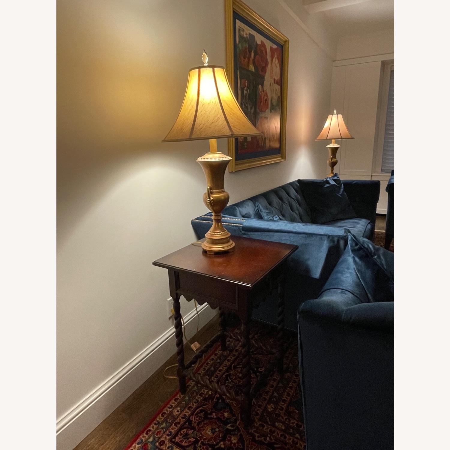 Pair of Rope-leg End "Mahogany" Tables - image-3