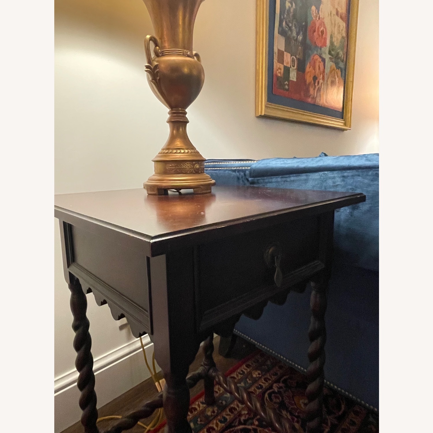 Pair of Rope-leg End "Mahogany" Tables - image-4