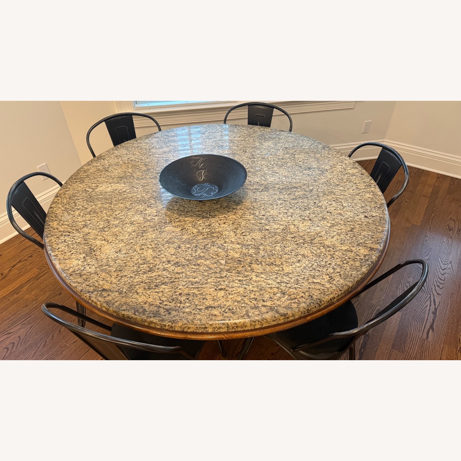Granite Round Dining Table and 6 Chairs - image-2