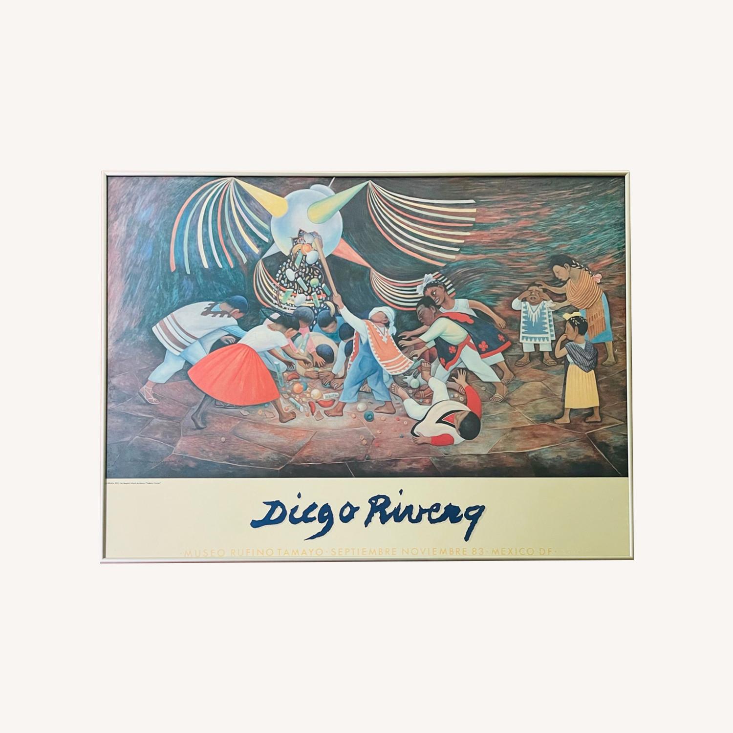 Vintage Diego Rivera Exhibit Poster "Pinata" - image-0
