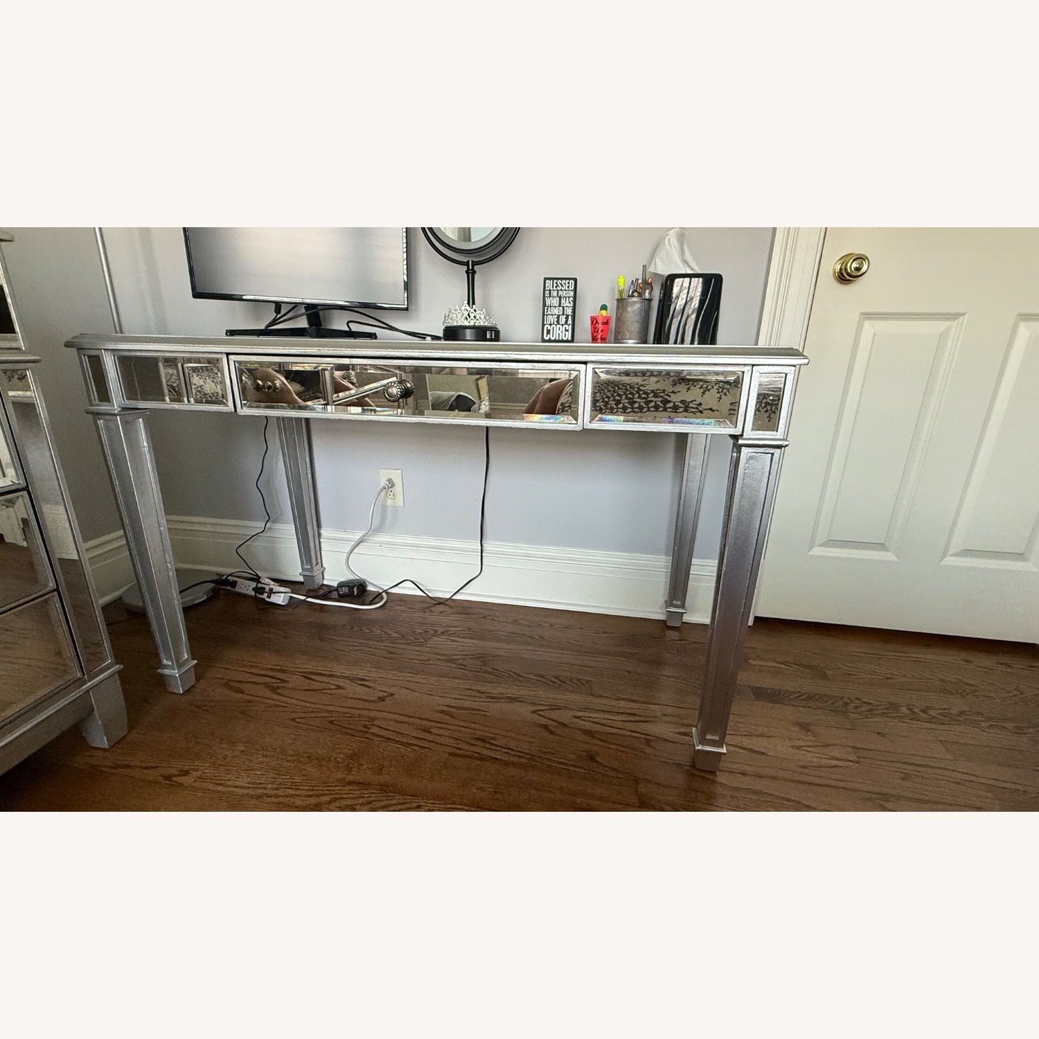 Pier 1 Imports Mirrored Desk - image-4