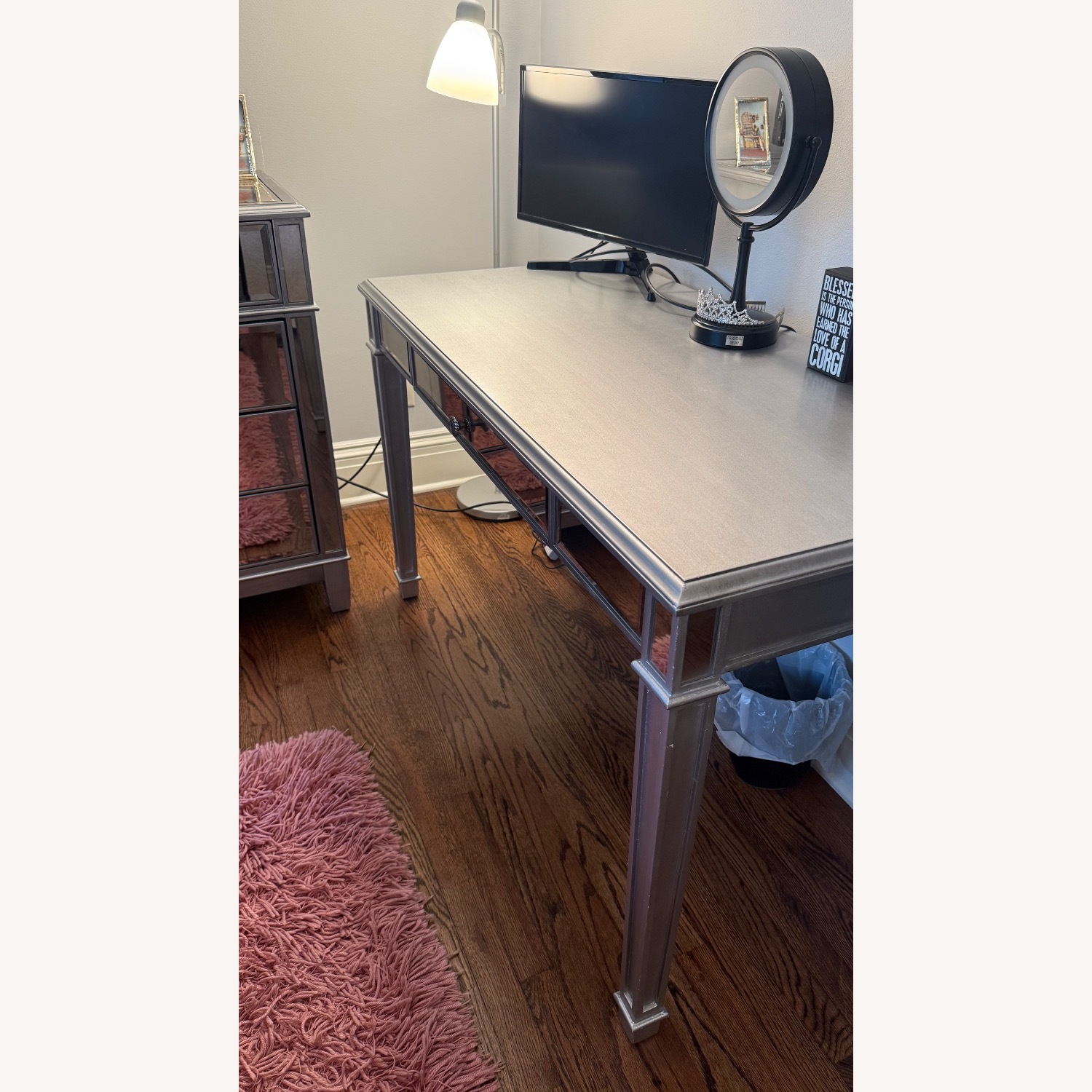 Pier 1 Imports Mirrored Desk - image-2