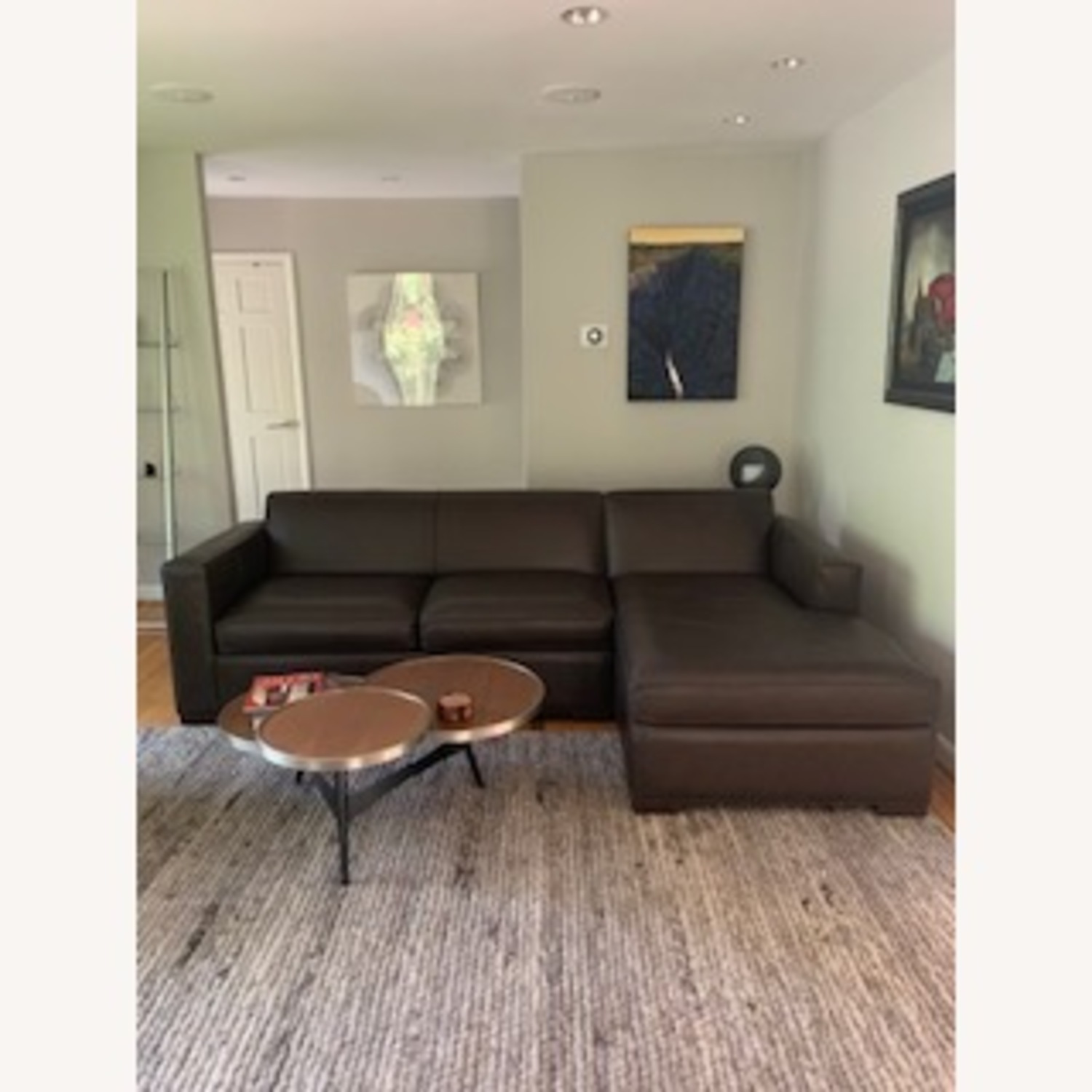 Room& Board Metro Sectional Chaise in Leather - image-1