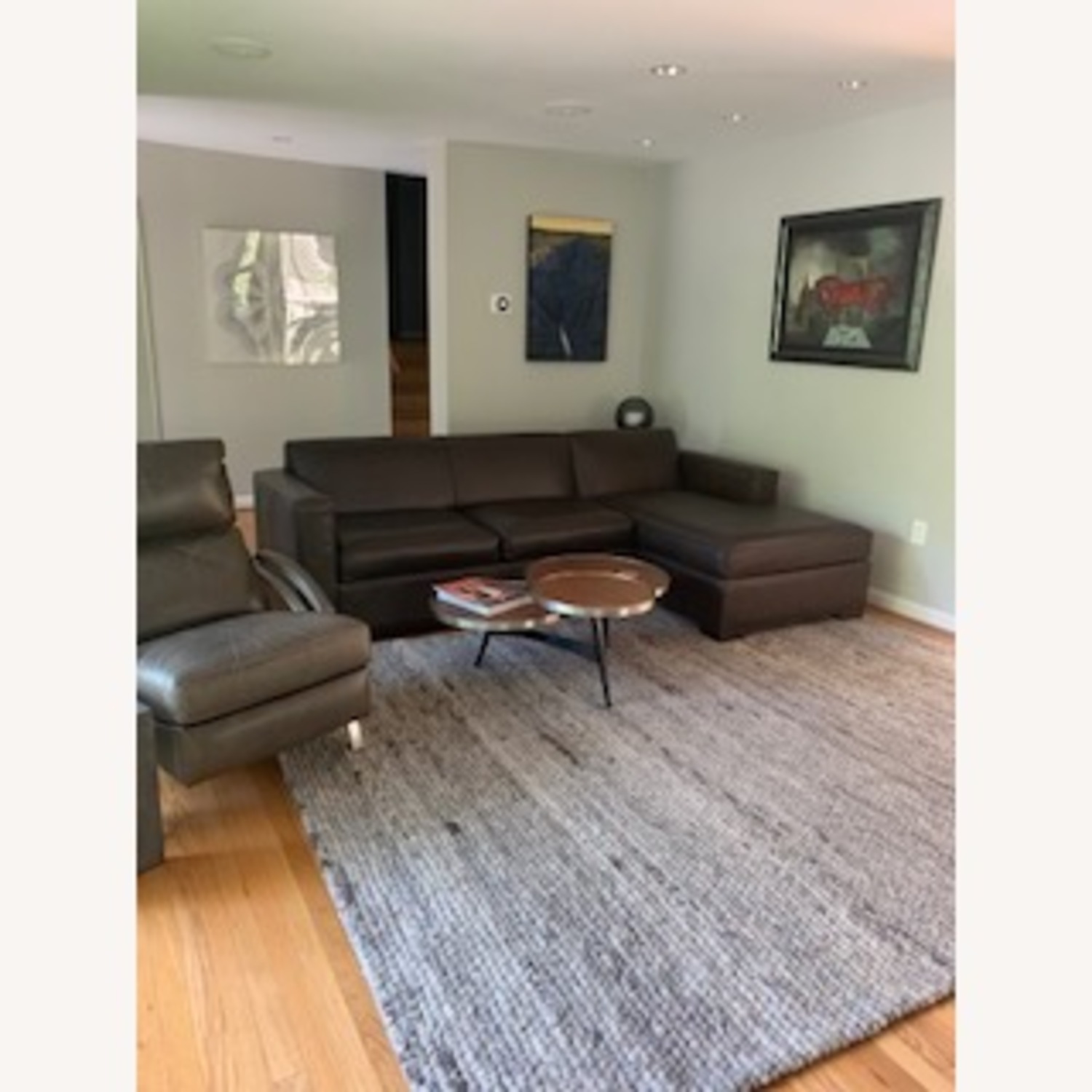 Room& Board Metro Sectional Chaise in Leather - image-6