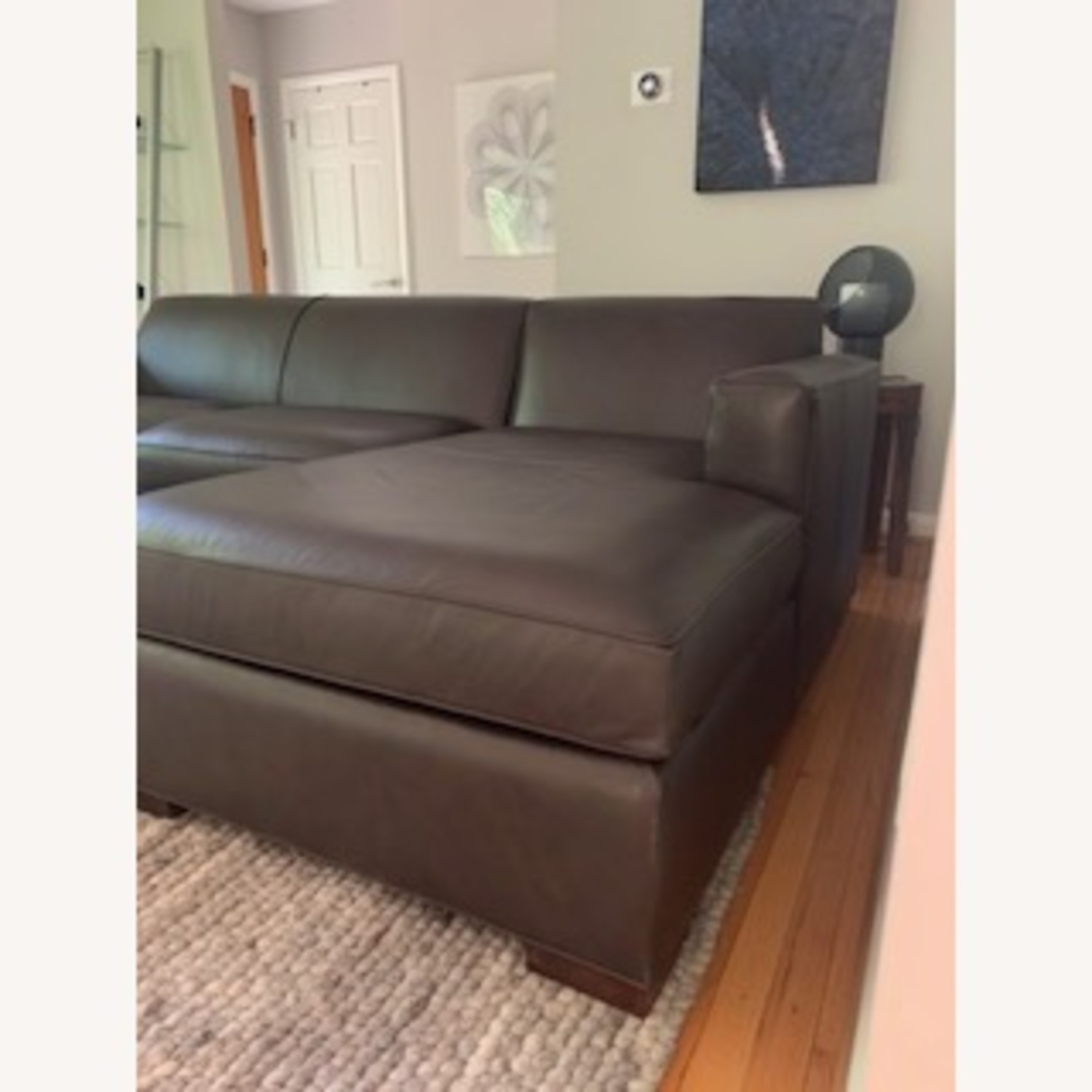 Room& Board Metro Sectional Chaise in Leather - image-2