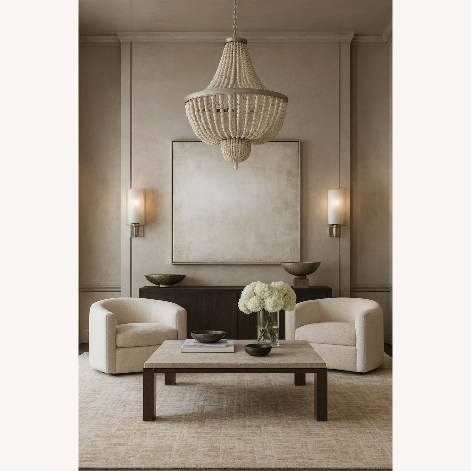 RH Matrice Wool & Silk Rug – 10' x 11' – Ivory - image-0