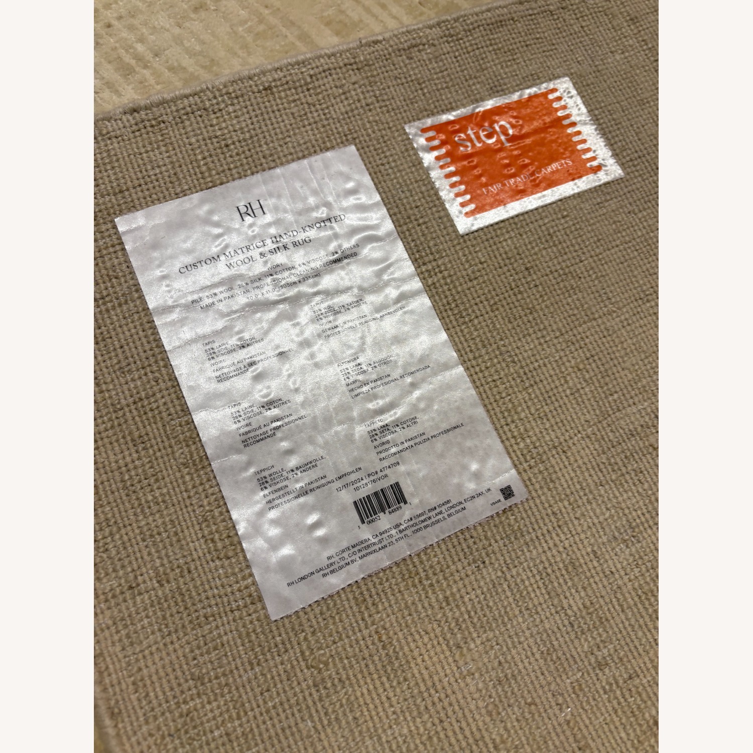 RH Matrice Wool & Silk Rug – 10' x 11' – Ivory  - image-10