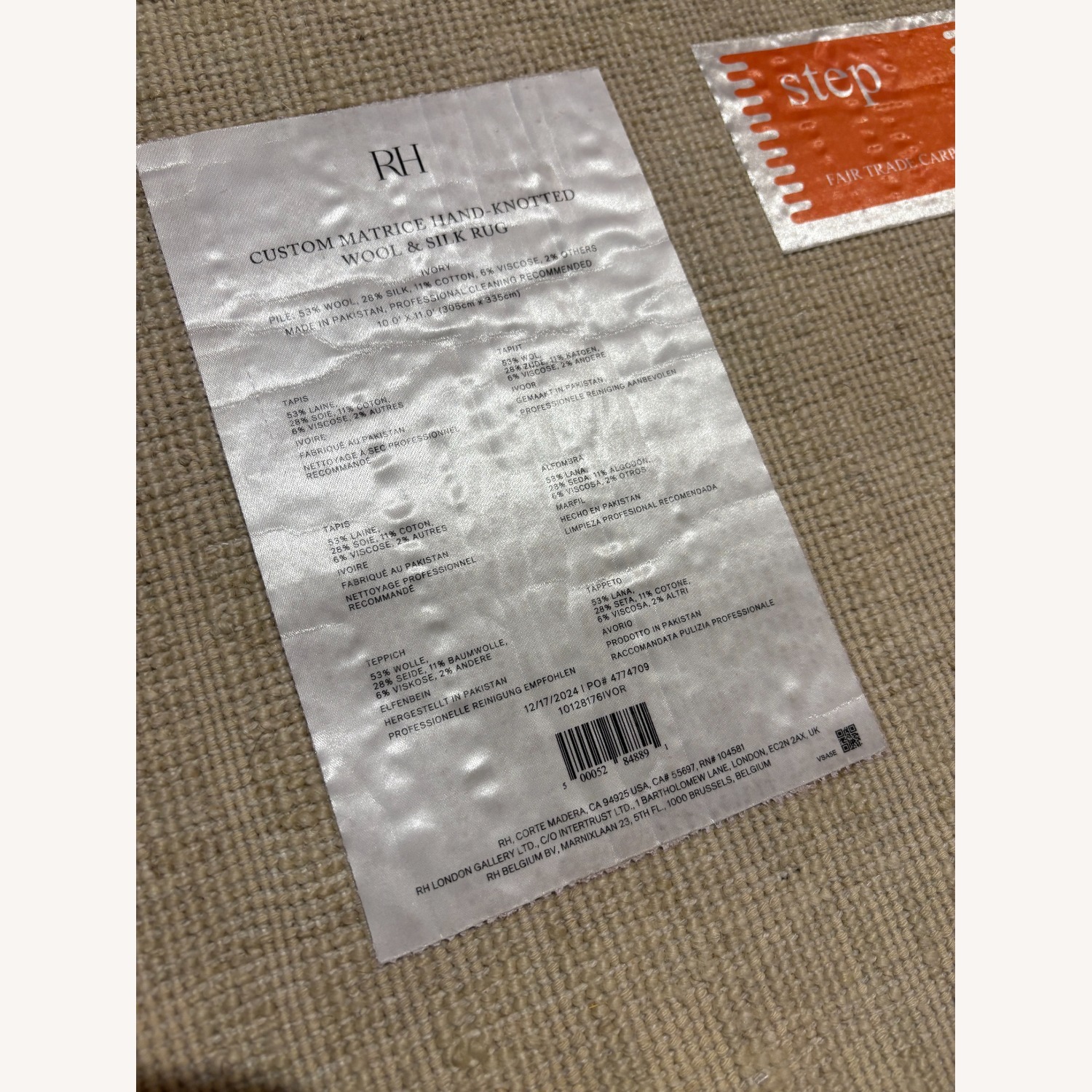 RH Matrice Wool & Silk Rug – 10' x 11' – Ivory - image-27