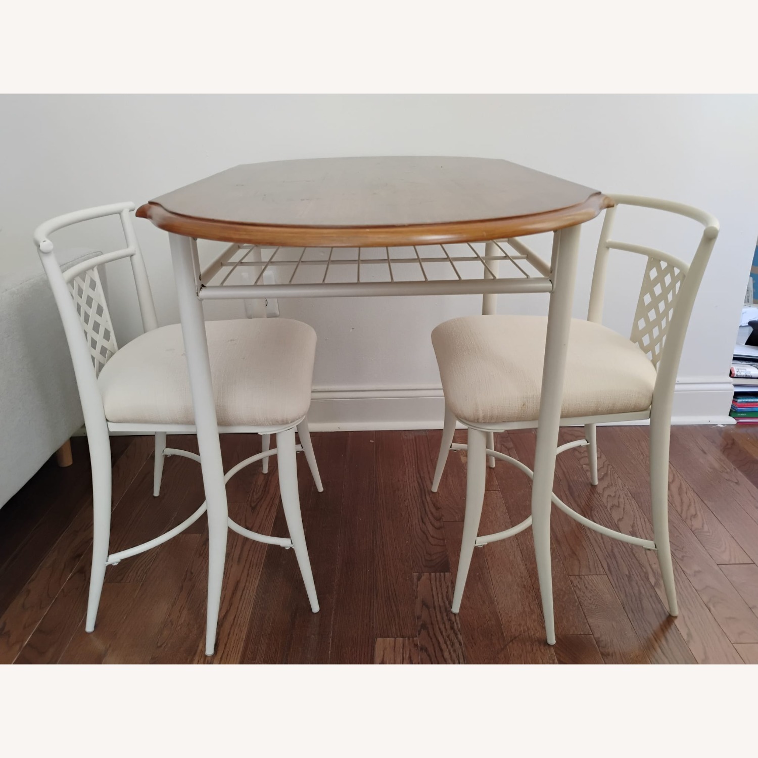 Beige Dining Table Set with 2 Chairs  - image-1