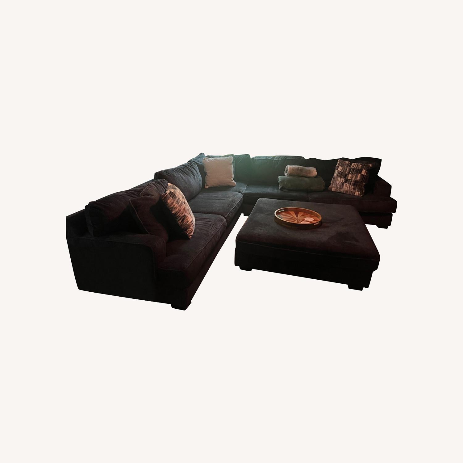 Ashely Furniture 3 Piece Sectional W Ottoman - image-0