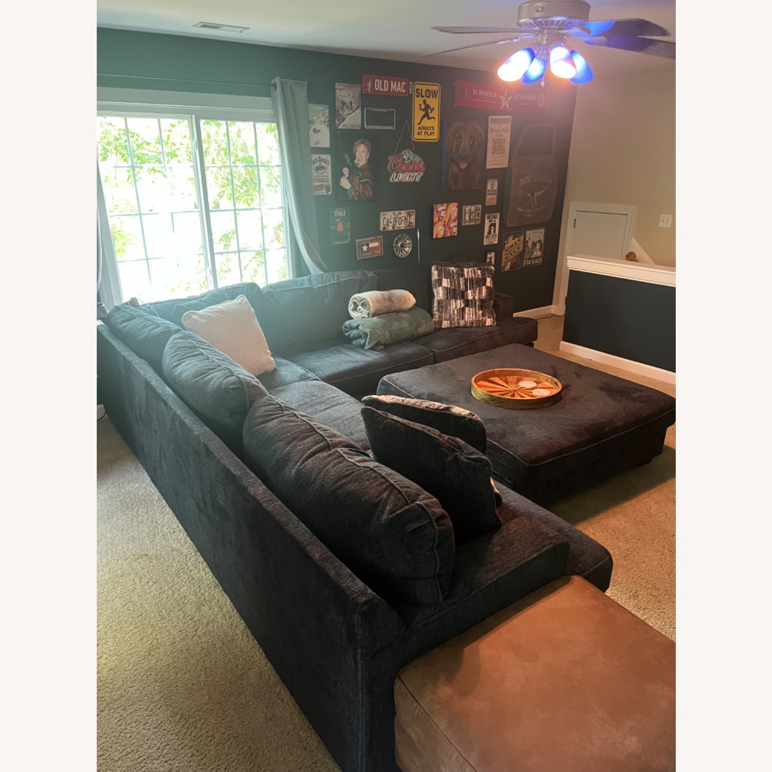 Ashely Furniture 3 Piece Sectional W Ottoman - image-2