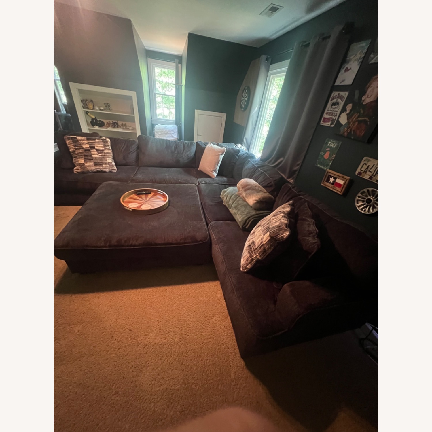 Ashely Furniture 3 Piece Sectional W Ottoman - image-3