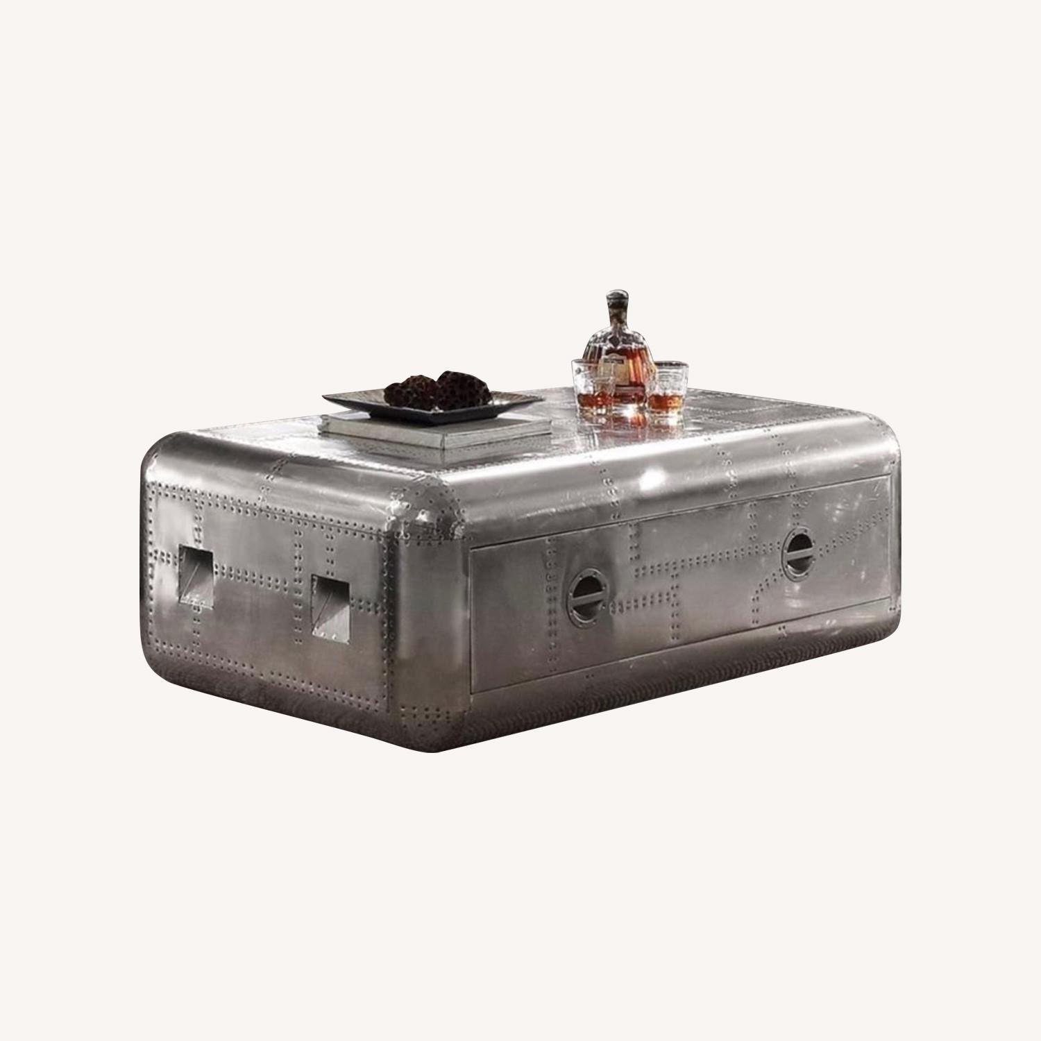 Aviator Style Coffee Table With Storage - image-0