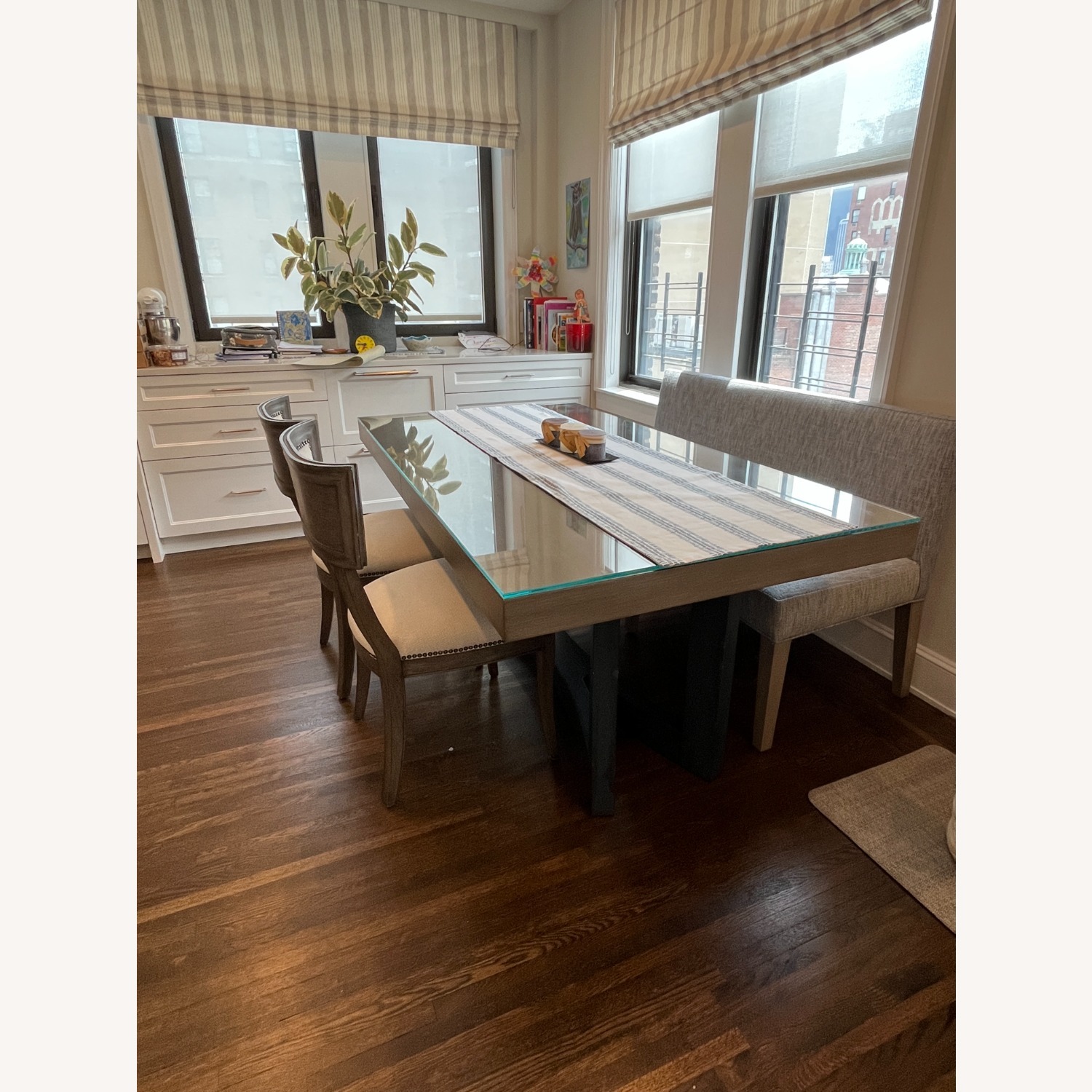 Aurora Dining Table with Banquette & Chairs - image-1