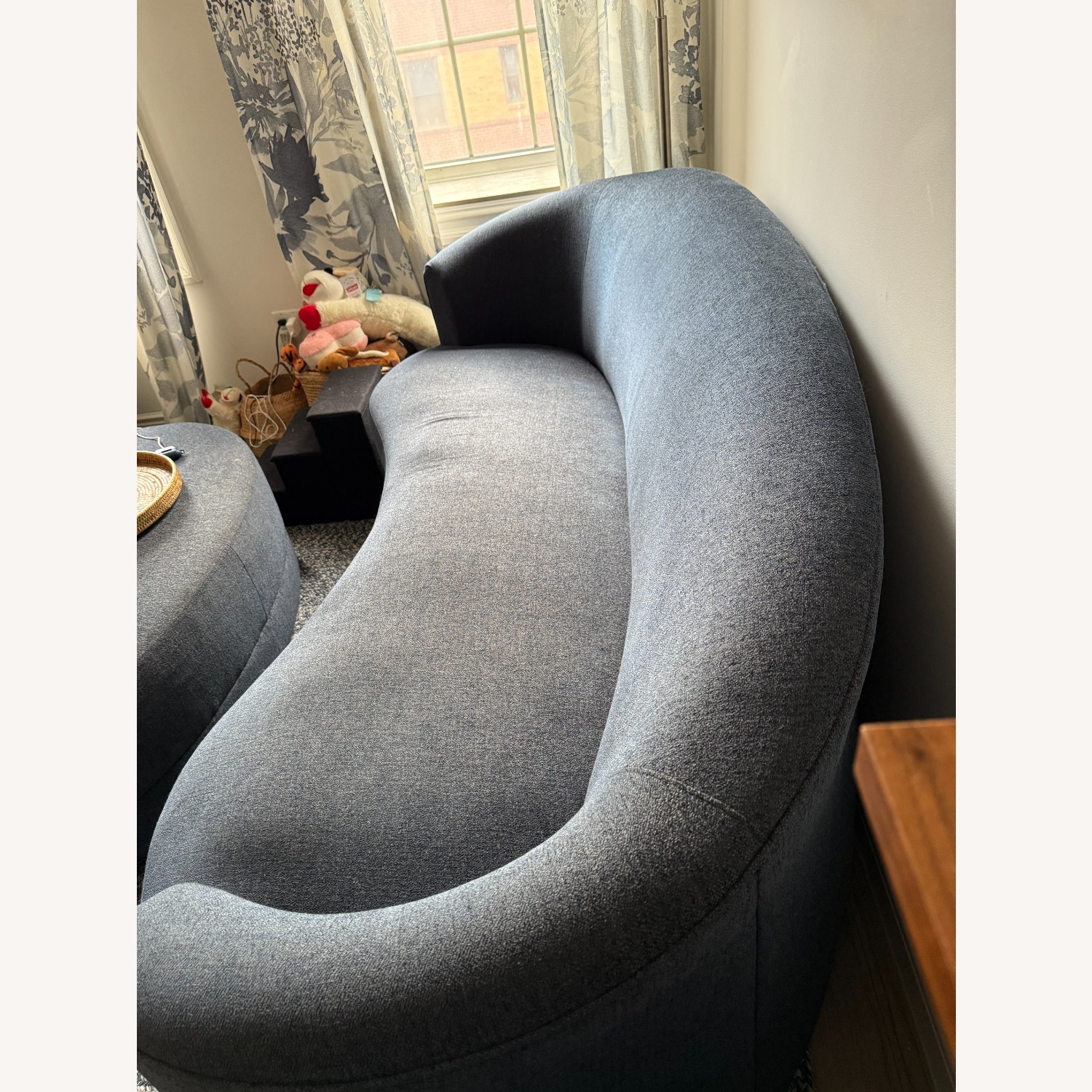  Crate & Barrel Infiniti Curve Back Sofa 88" - image-3