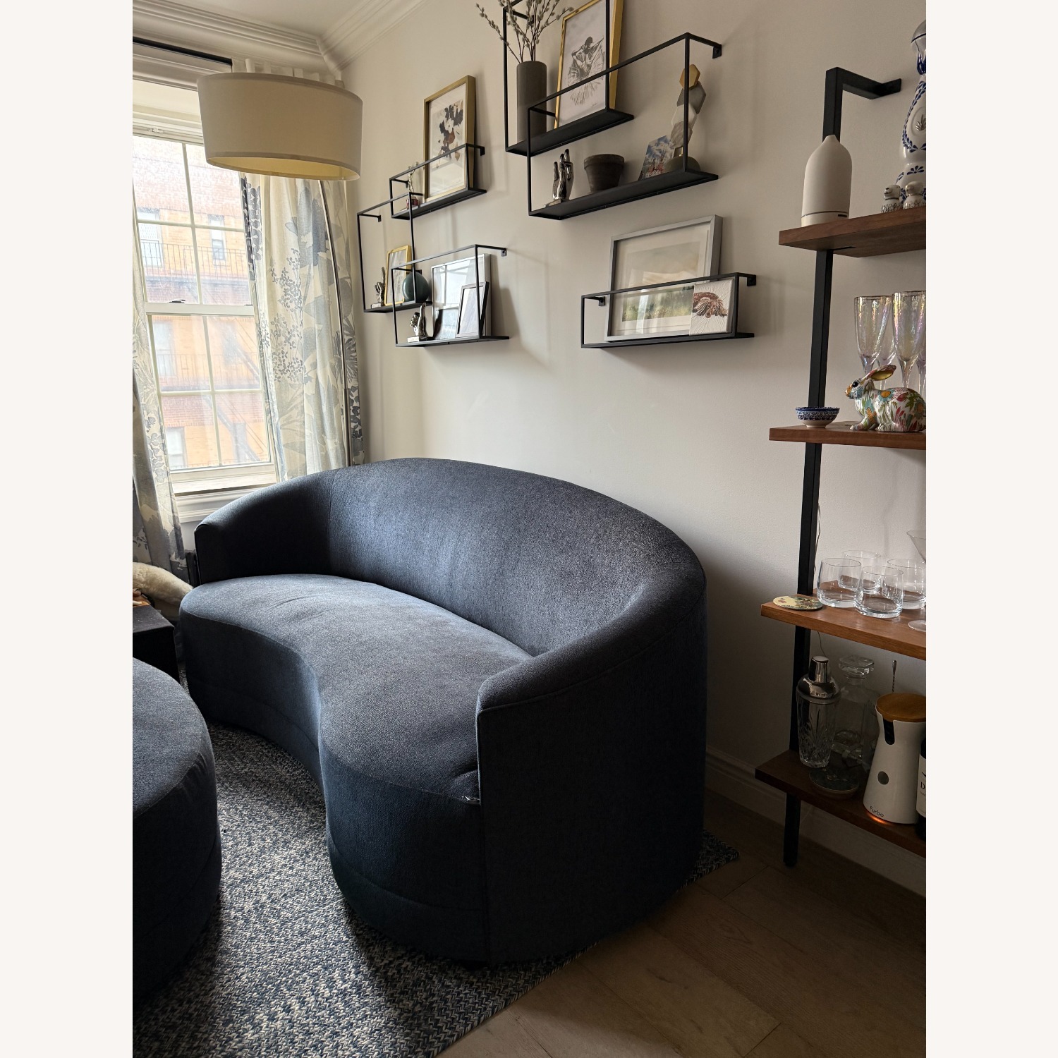  Crate & Barrel Infiniti Curve Back Sofa 88" - image-1
