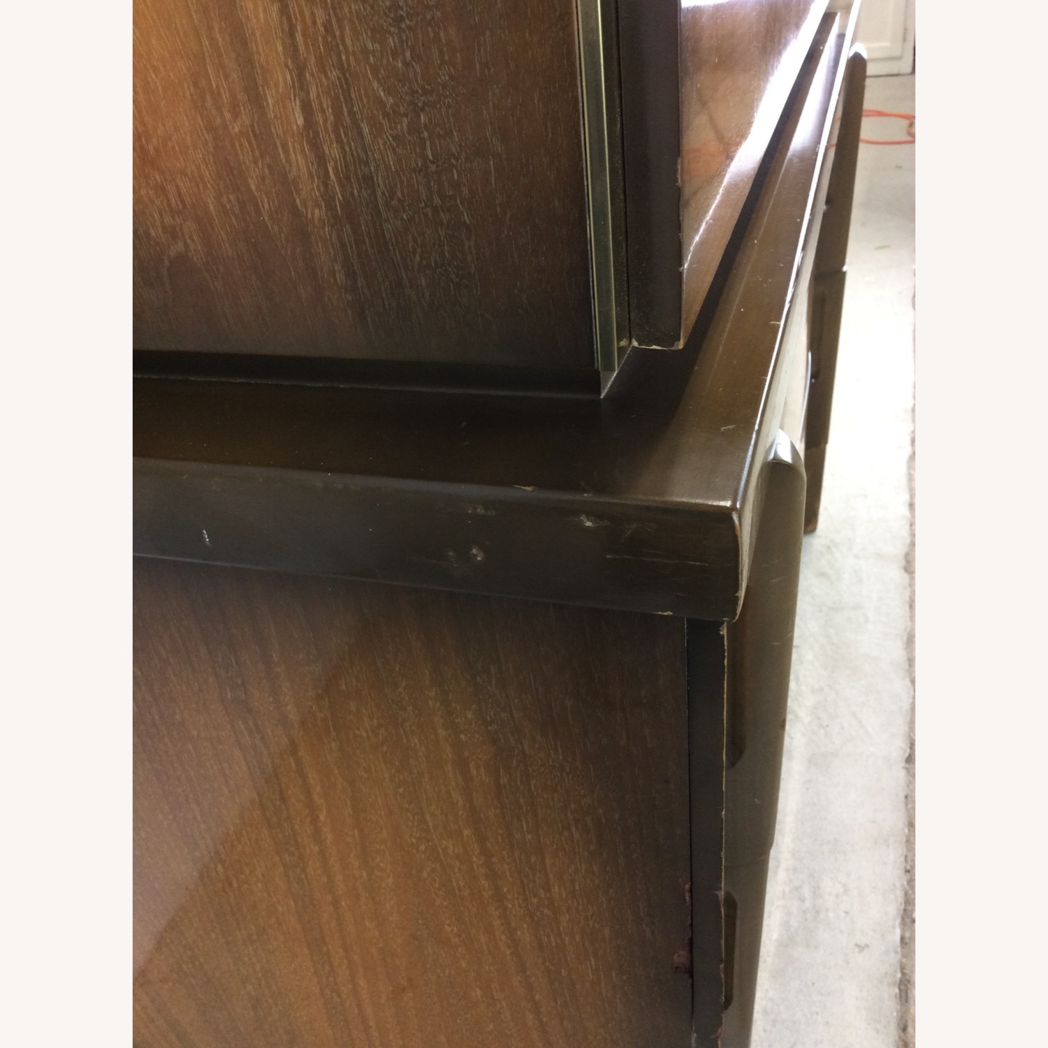 Mid Century Modern Highboy Dresser with Sled Legs - image-16