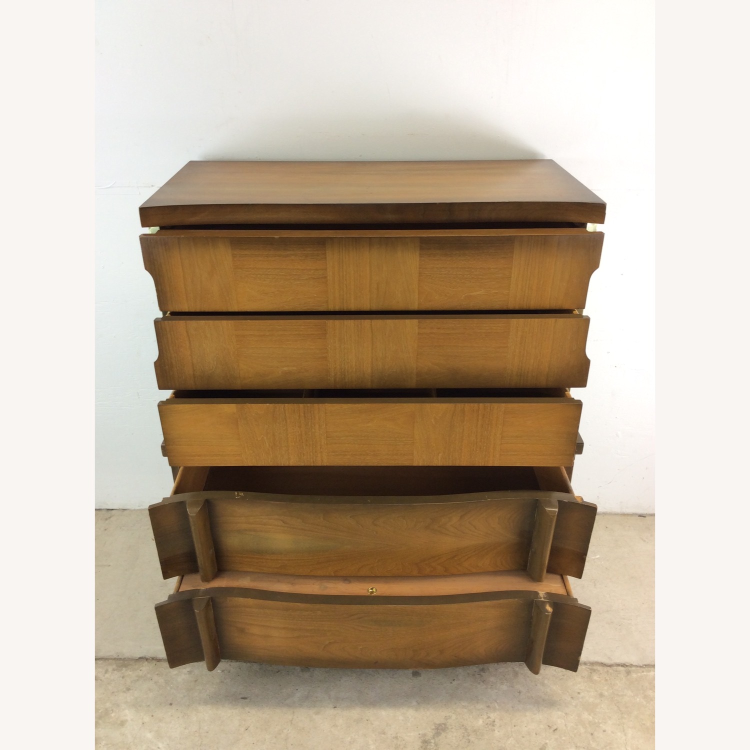 Mid Century Modern Highboy Dresser with Sled Legs - image-18