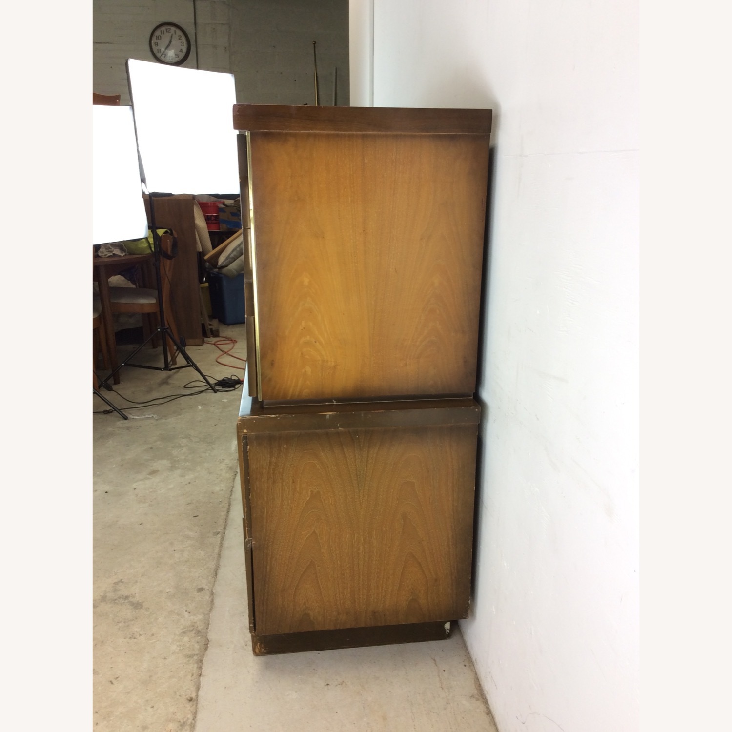 Mid Century Modern Highboy Dresser with Sled Legs - image-6