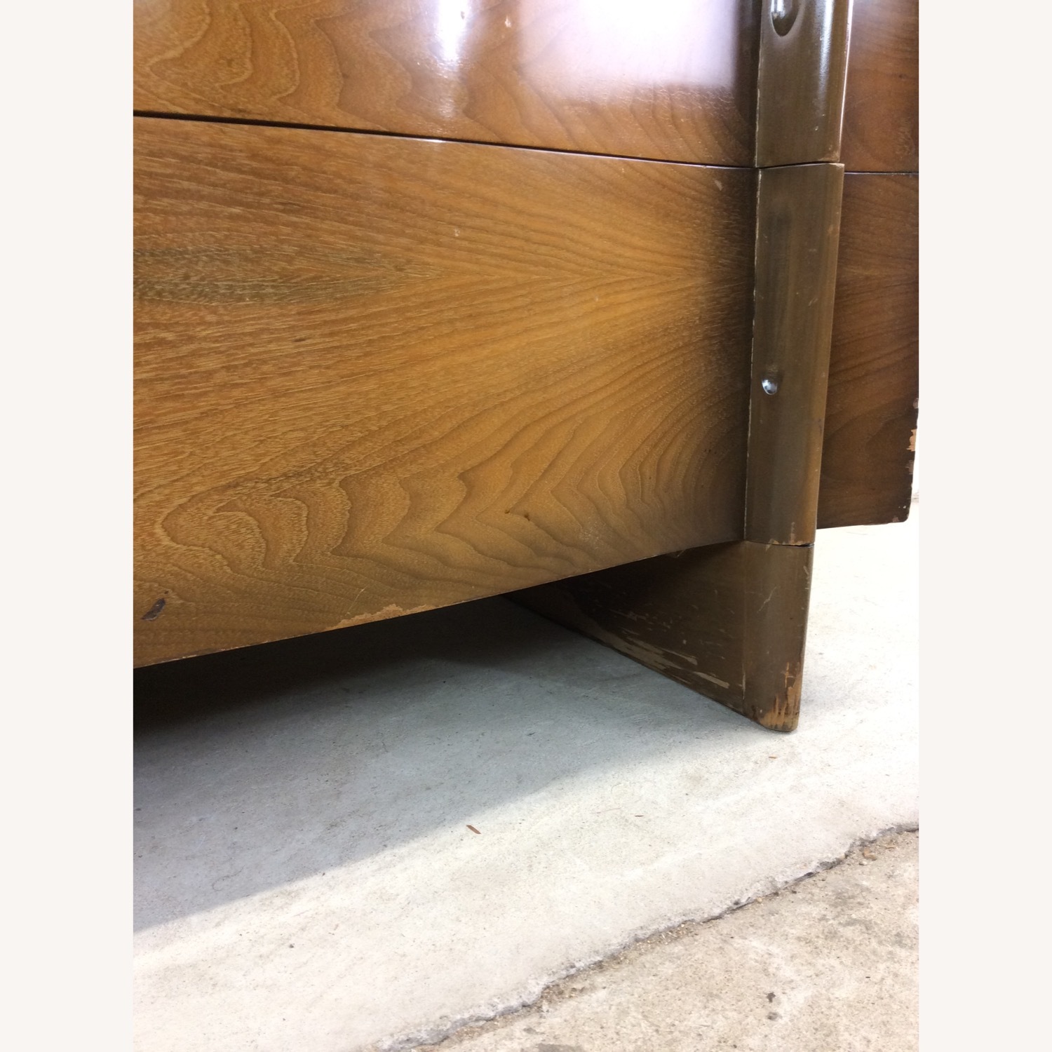 Mid Century Modern Highboy Dresser with Sled Legs - image-13