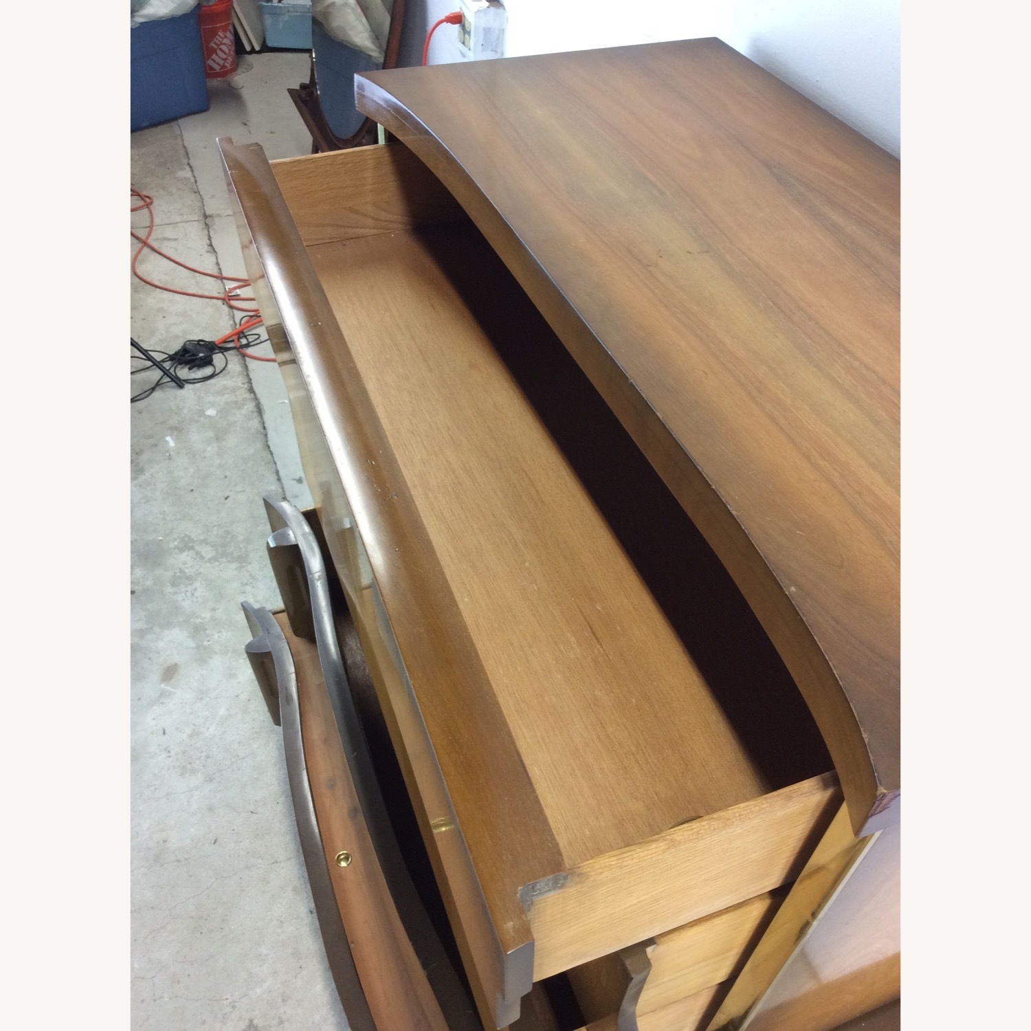 Mid Century Modern Highboy Dresser with Sled Legs - image-20