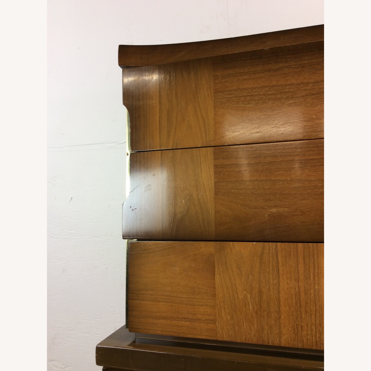 Mid Century Modern Highboy Dresser with Sled Legs - image-12