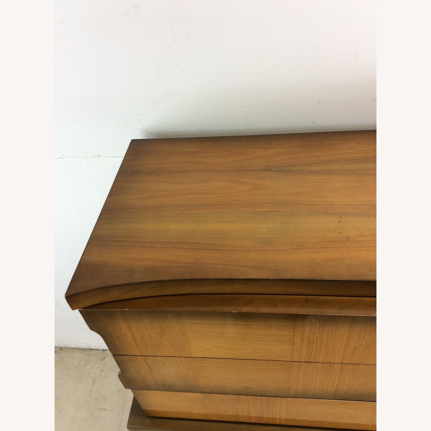 Mid Century Modern Highboy Dresser with Sled Legs - image-4