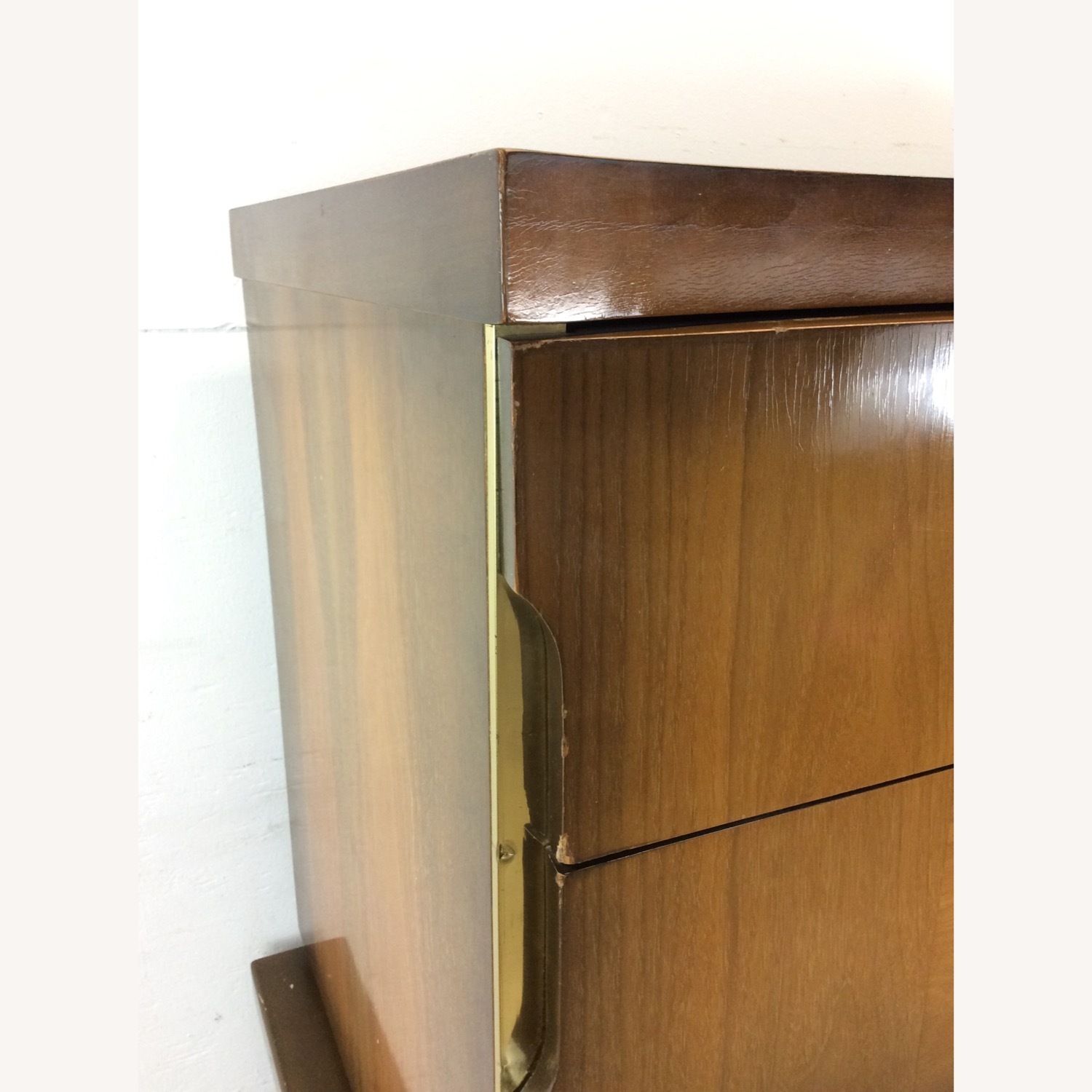 Mid Century Modern Highboy Dresser with Sled Legs - image-3