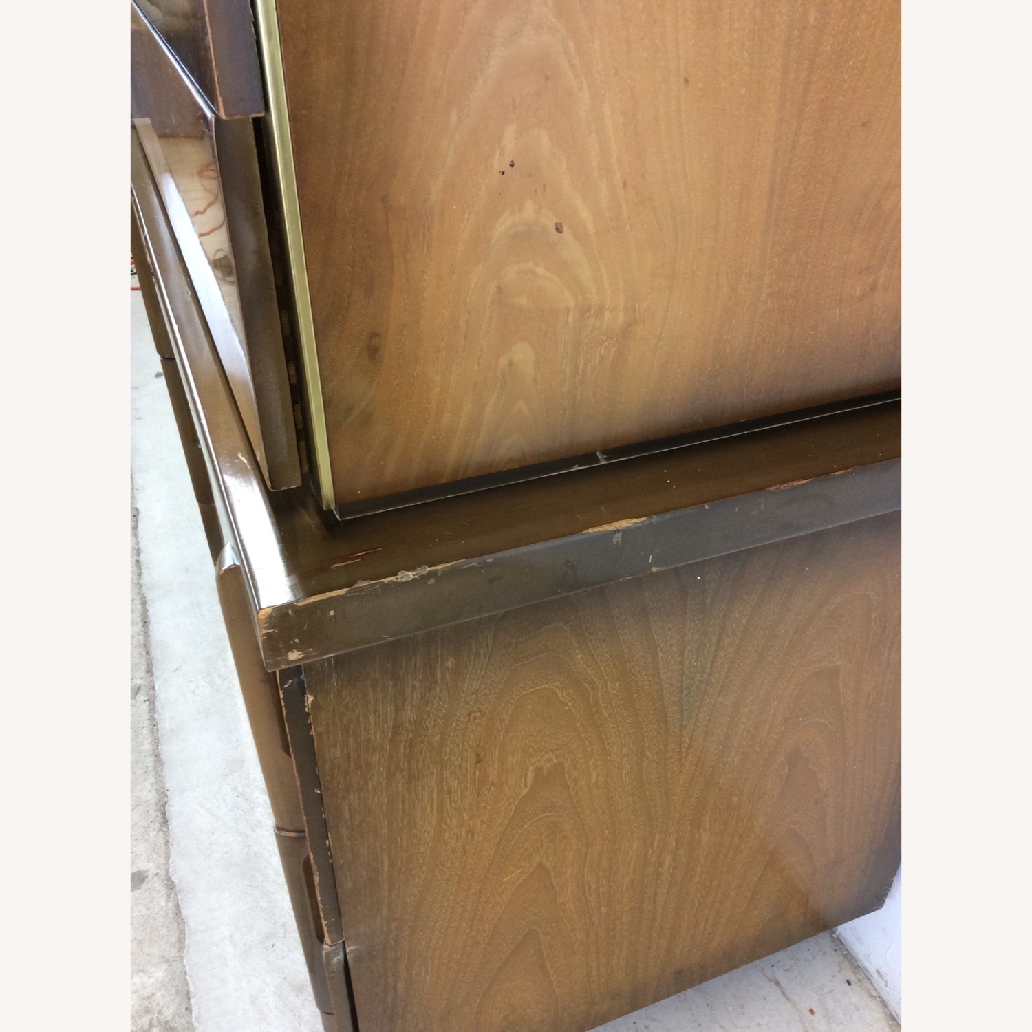 Mid Century Modern Highboy Dresser with Sled Legs - image-7