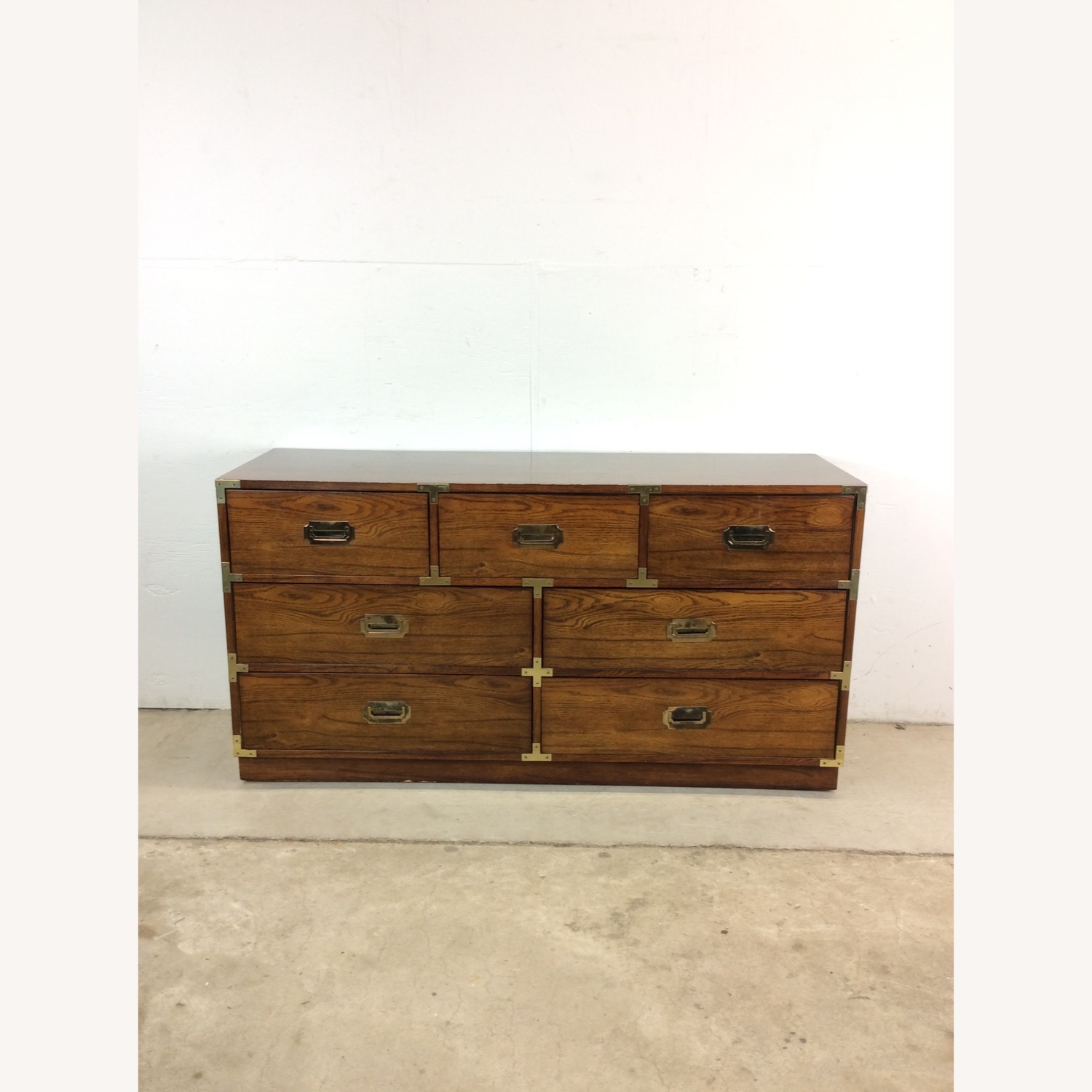 Mid Century Campaign Style Lowboy Dresser - image-2