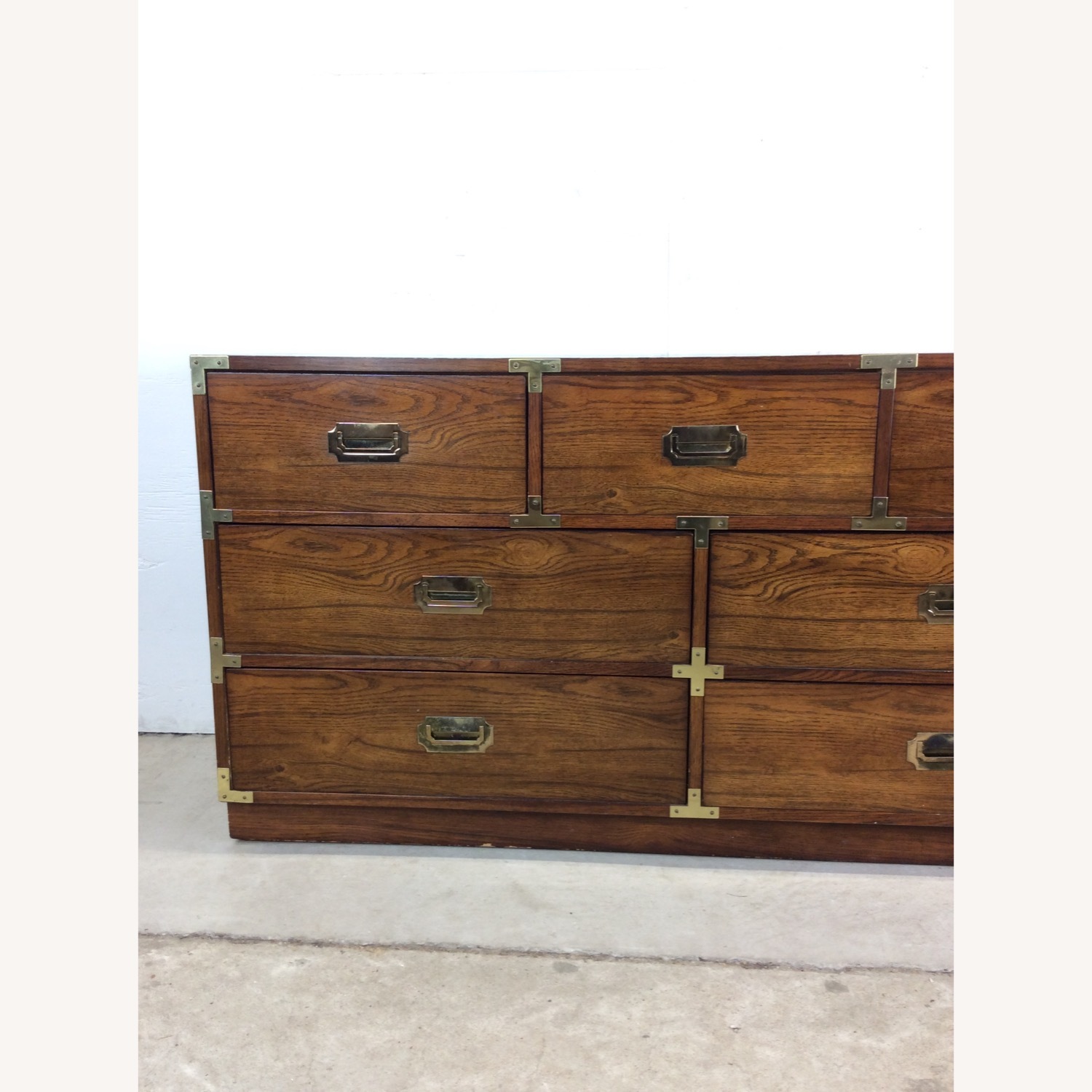 Mid Century Campaign Style Lowboy Dresser - image-3