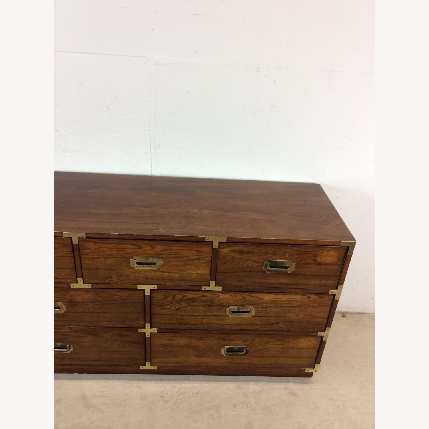 Mid Century Campaign Style Lowboy Dresser - image-7