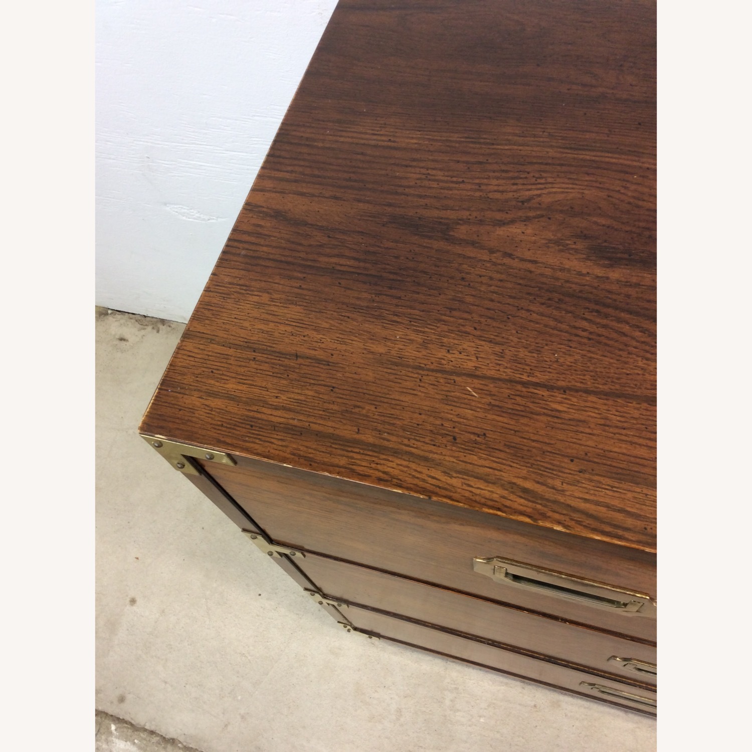 Mid Century Campaign Style Lowboy Dresser - image-10