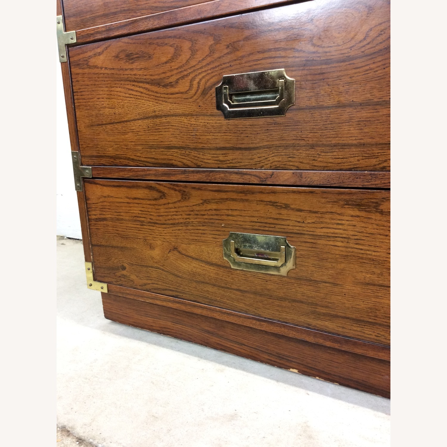 Mid Century Campaign Style Lowboy Dresser - image-23