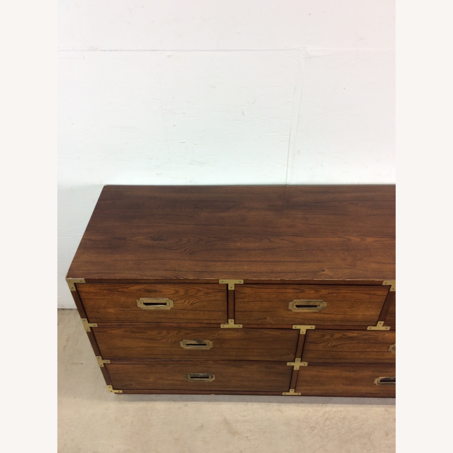 Mid Century Campaign Style Lowboy Dresser - image-8