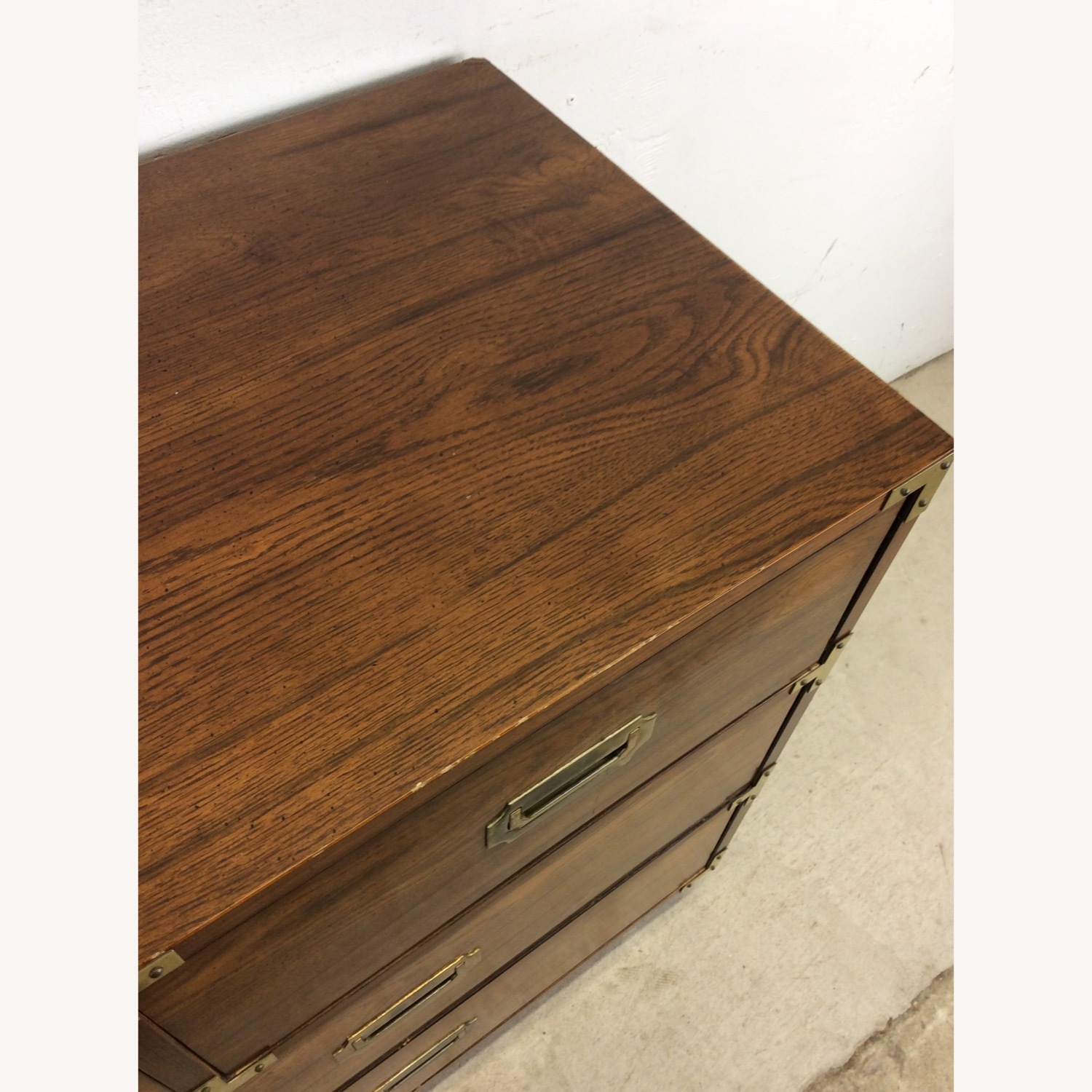 Mid Century Campaign Style Lowboy Dresser - image-12