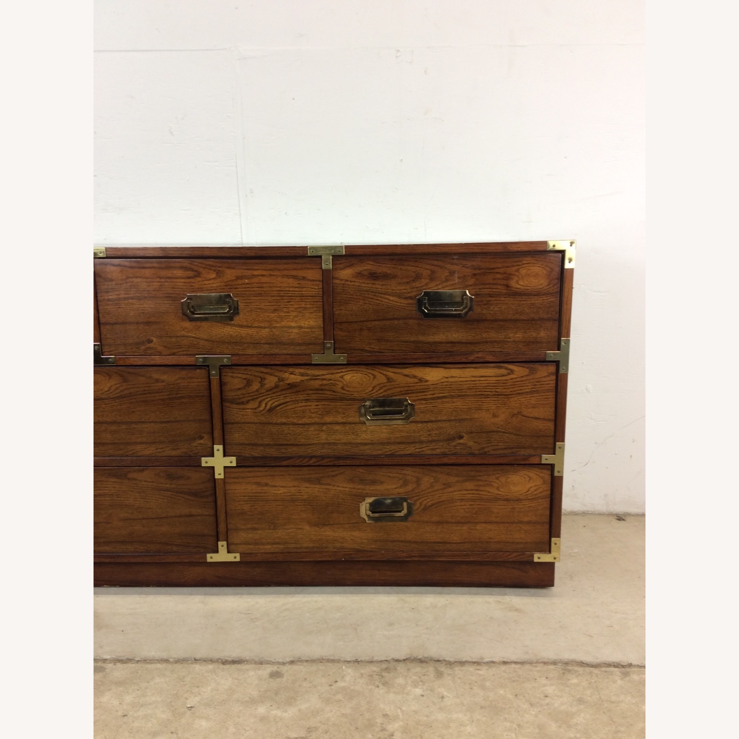 Mid Century Campaign Style Lowboy Dresser - image-4