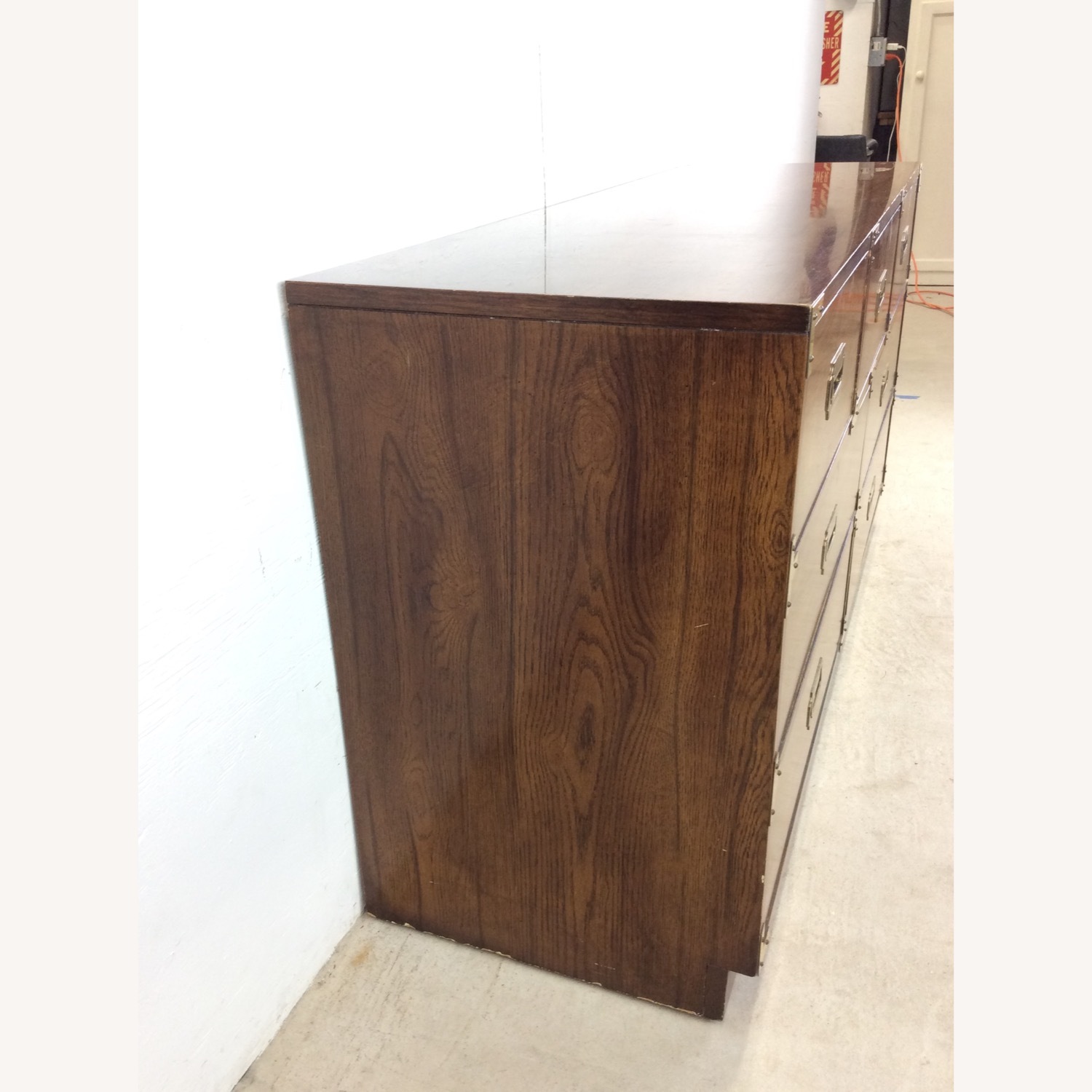 Mid Century Campaign Style Lowboy Dresser - image-16