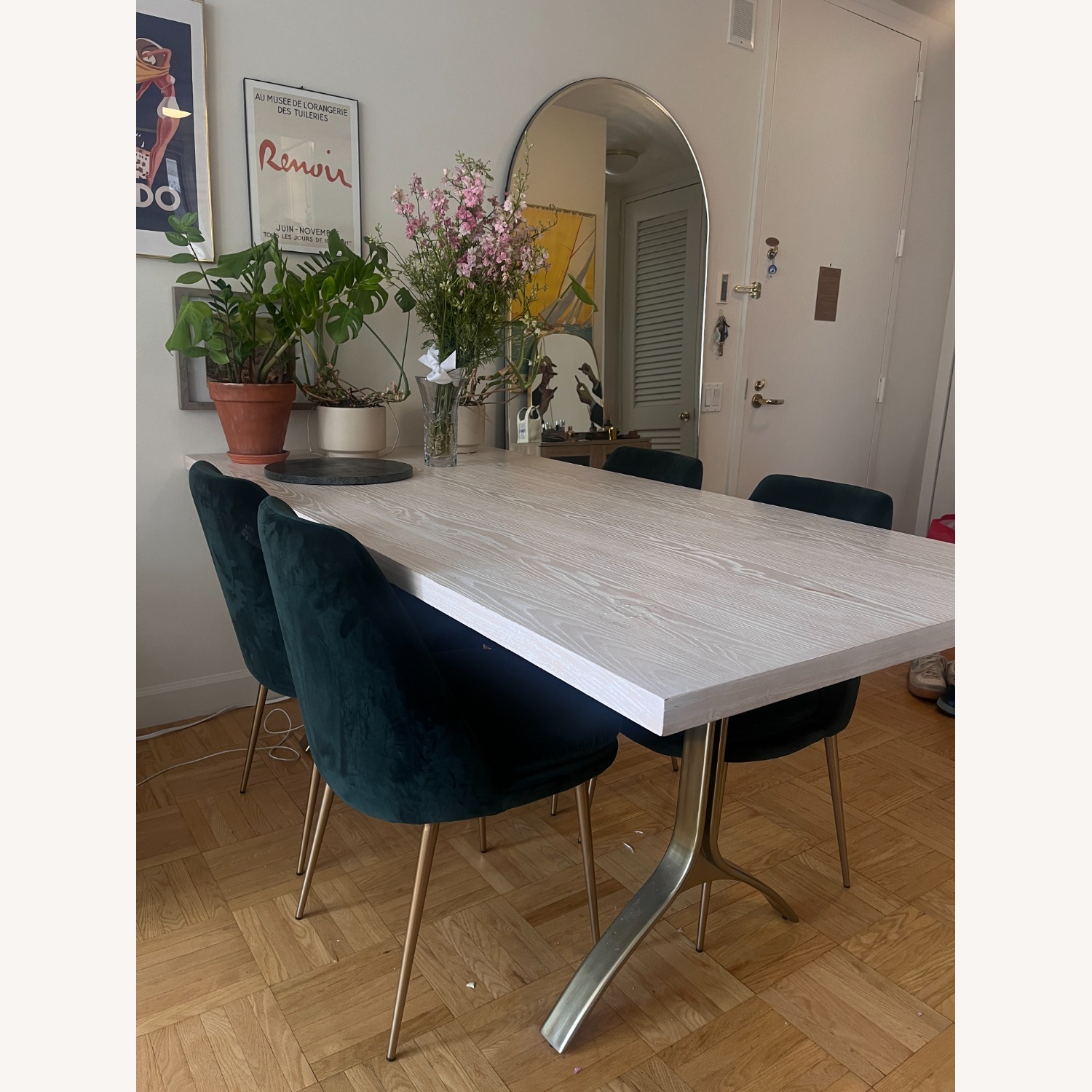 West Elm Finley Astor Velvet Green Dining Chairs - image-5