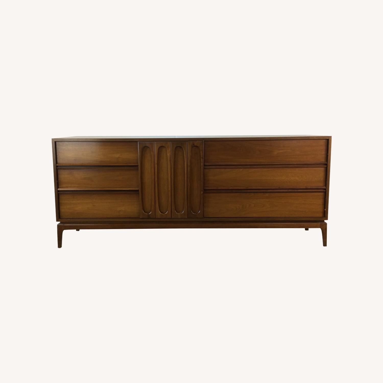 Mid Century Modern Lowboy Dresser with 9 Drawers - image-0