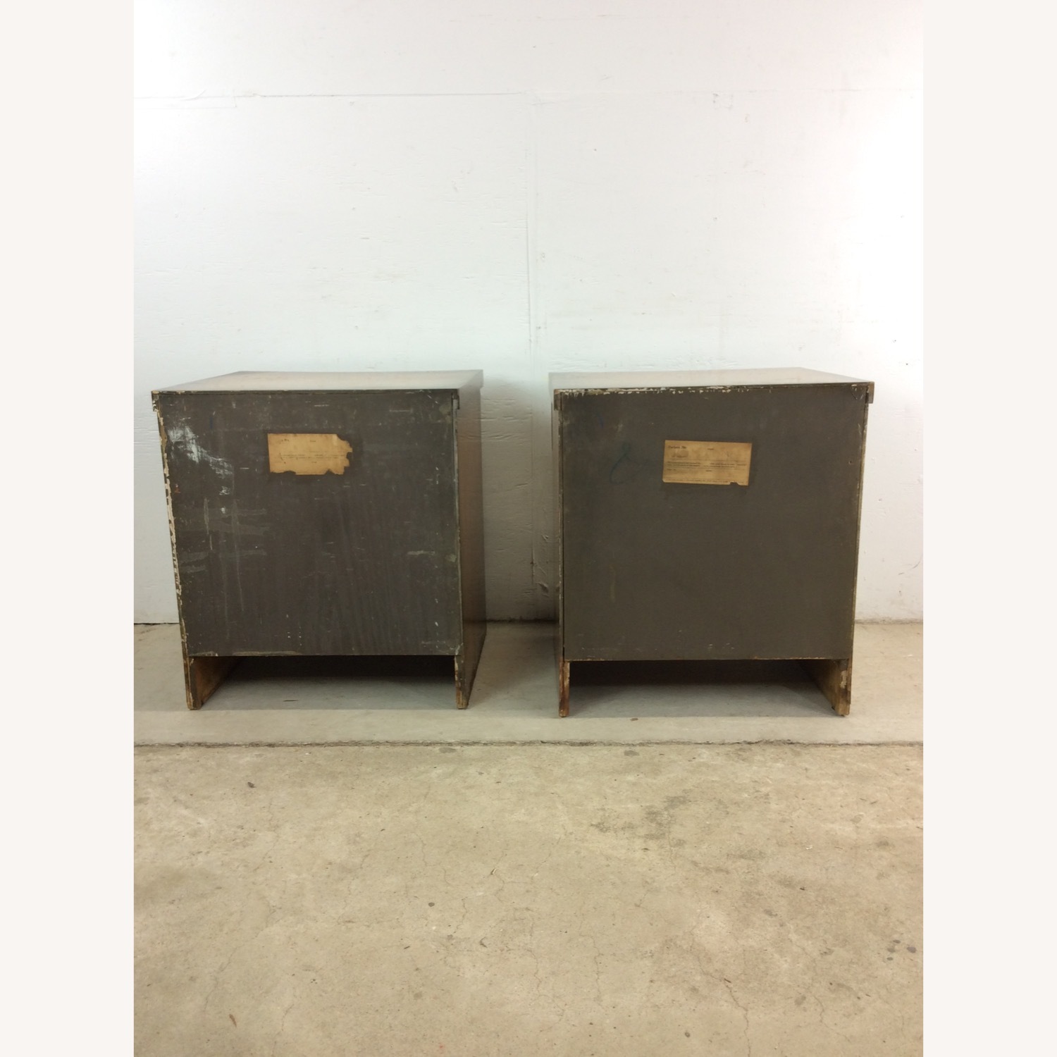 Pair of Mid Century Nightstands with Sled Legs - image-21